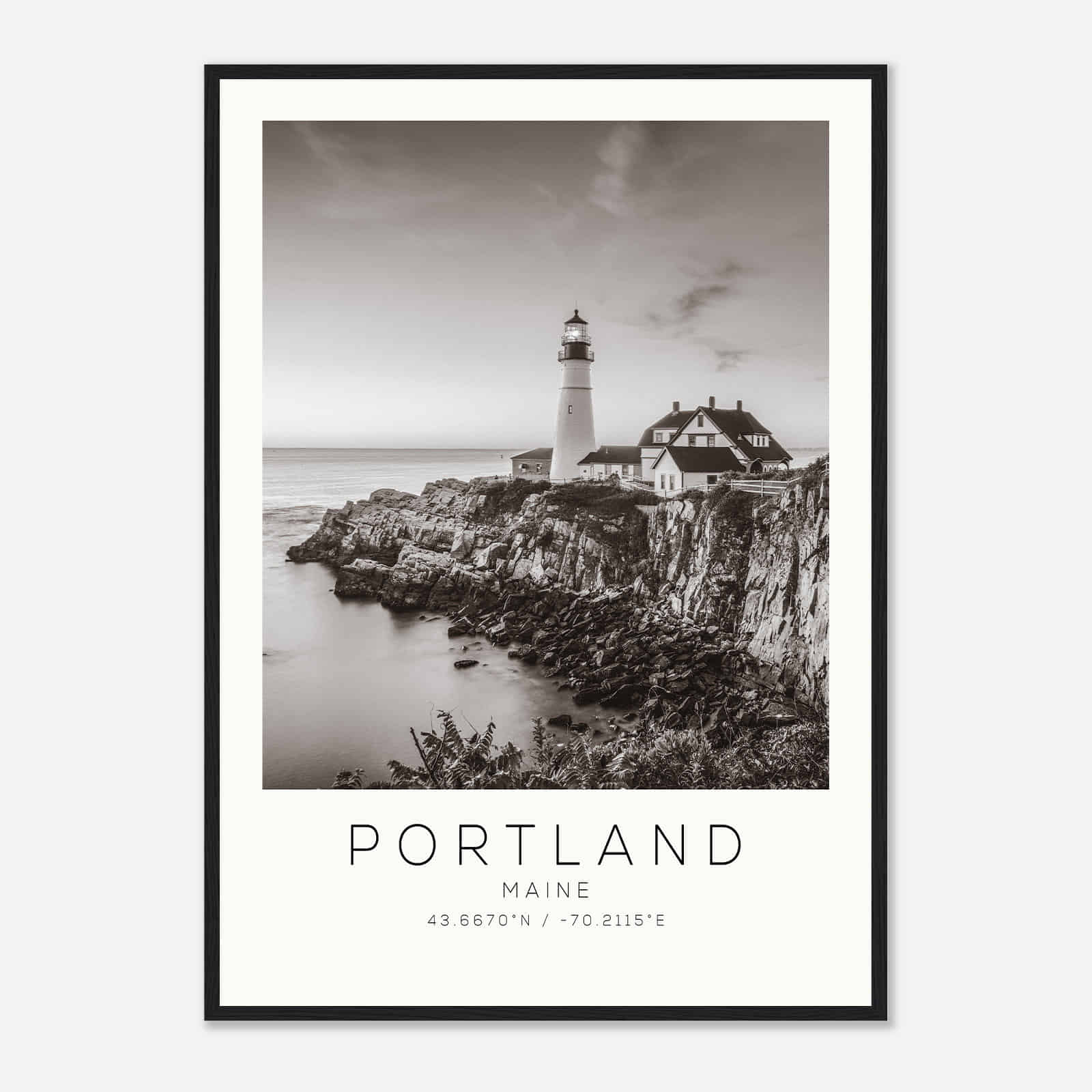 Portland Maine Photo Travel Poster BW, Portland Travel Print, Minimalist Travel Print DS1 Portland Maine Photo Travel Poster BW, Portland Travel Print, Minimalist Travel Print DS1