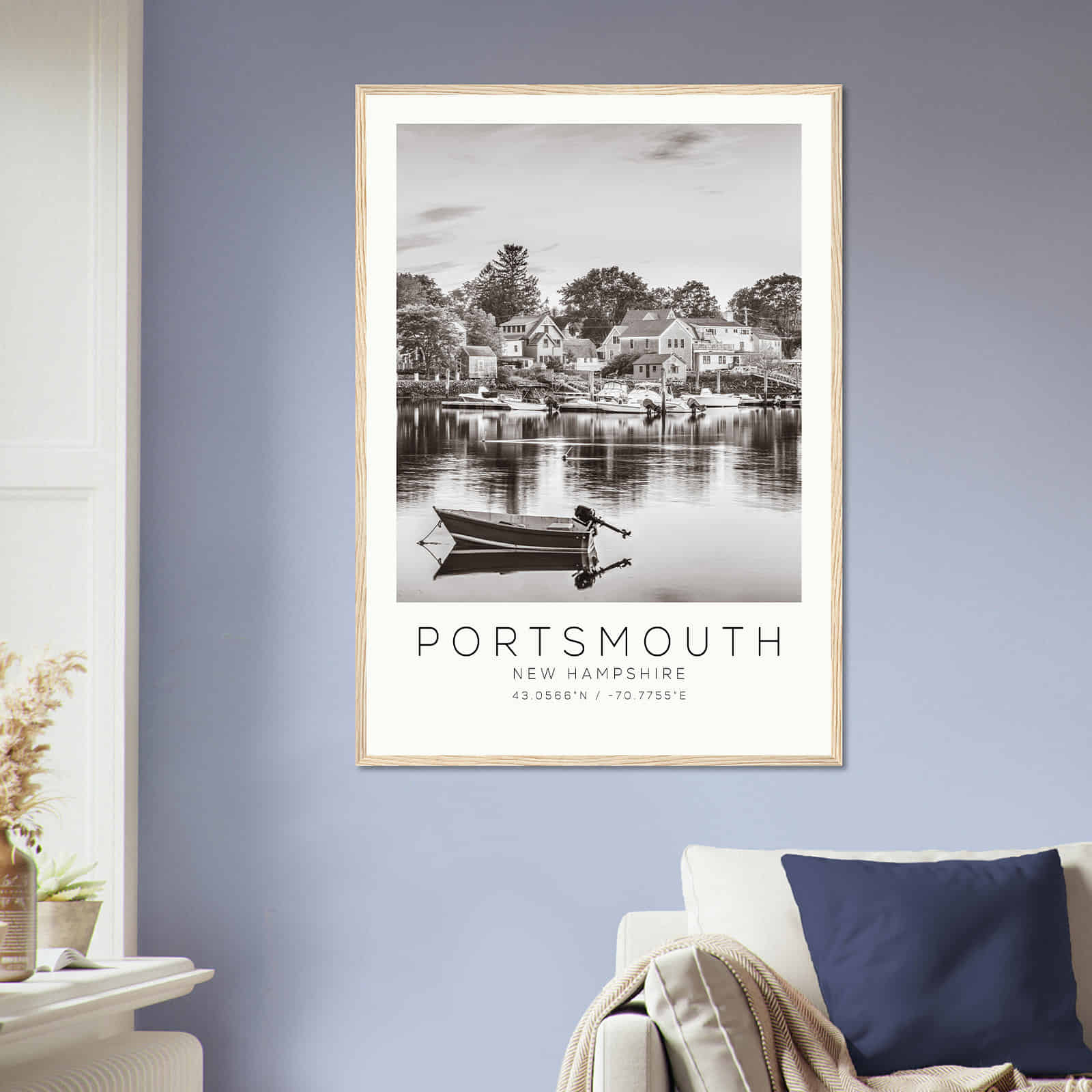 Deerfield Kansas Map Poster, Modern Home Decor Wall Art Print (Copy)