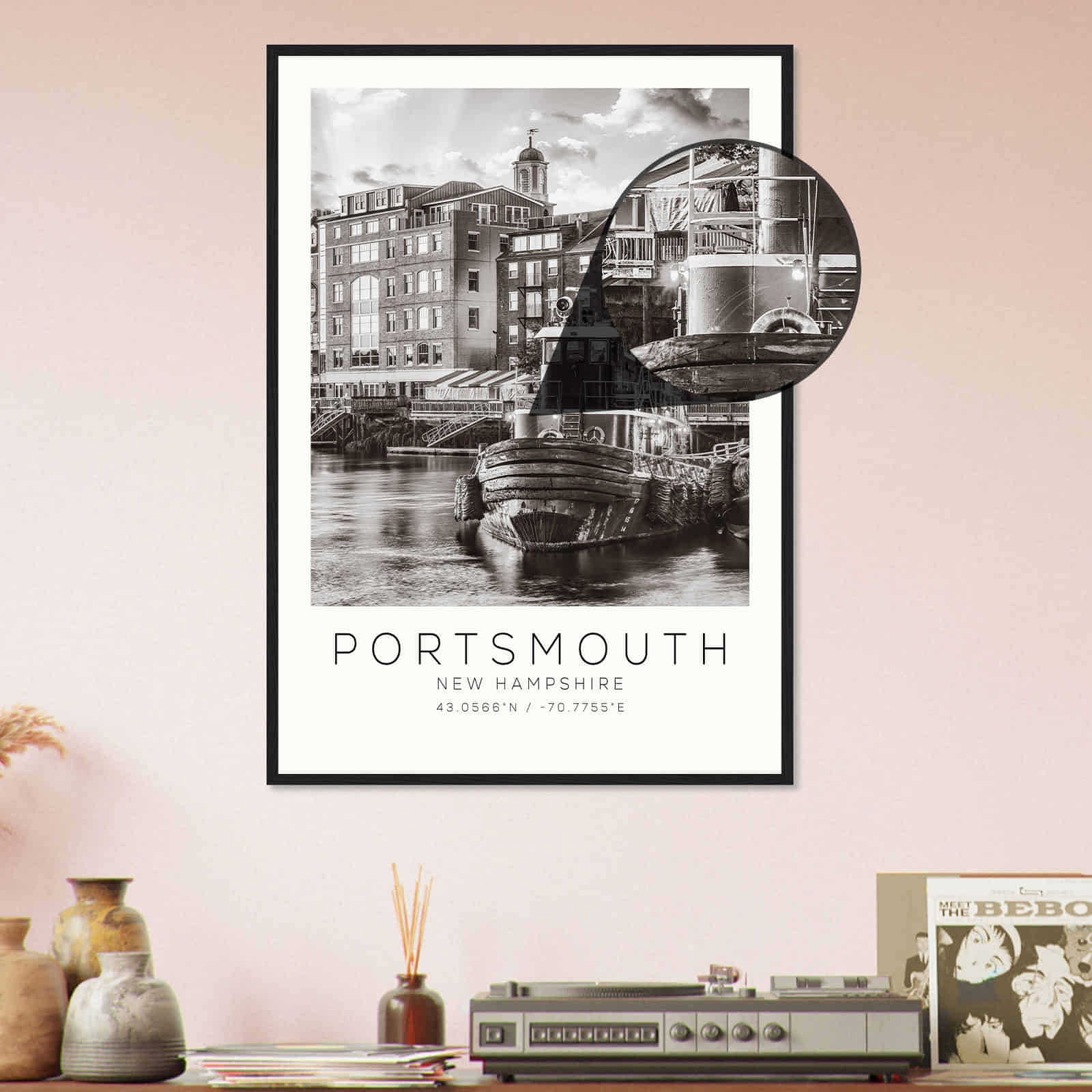 Deerfield Kansas Map Poster, Modern Home Decor Wall Art Print (Copy)