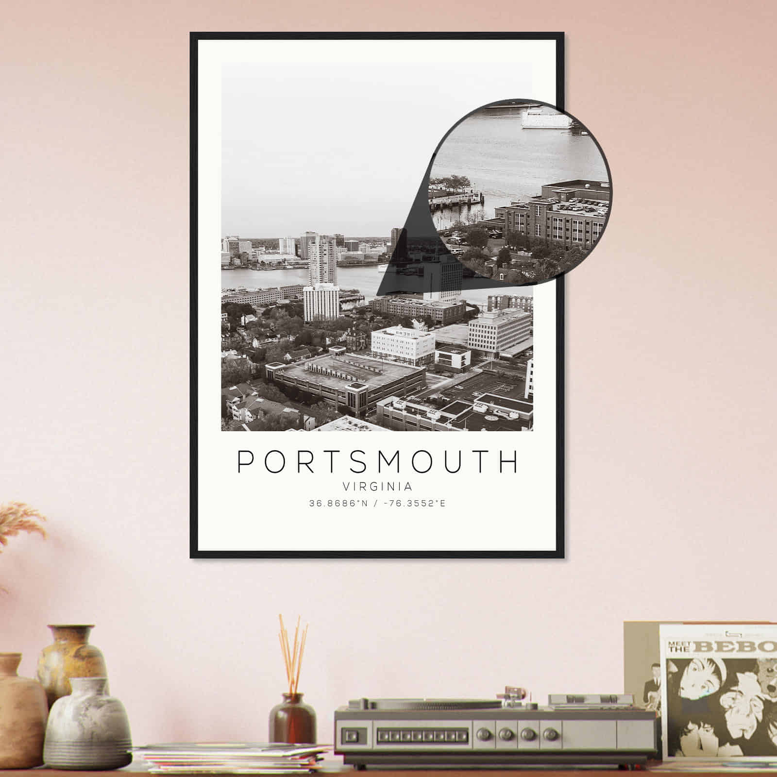 Deerfield Kansas Map Poster, Modern Home Decor Wall Art Print (Copy)