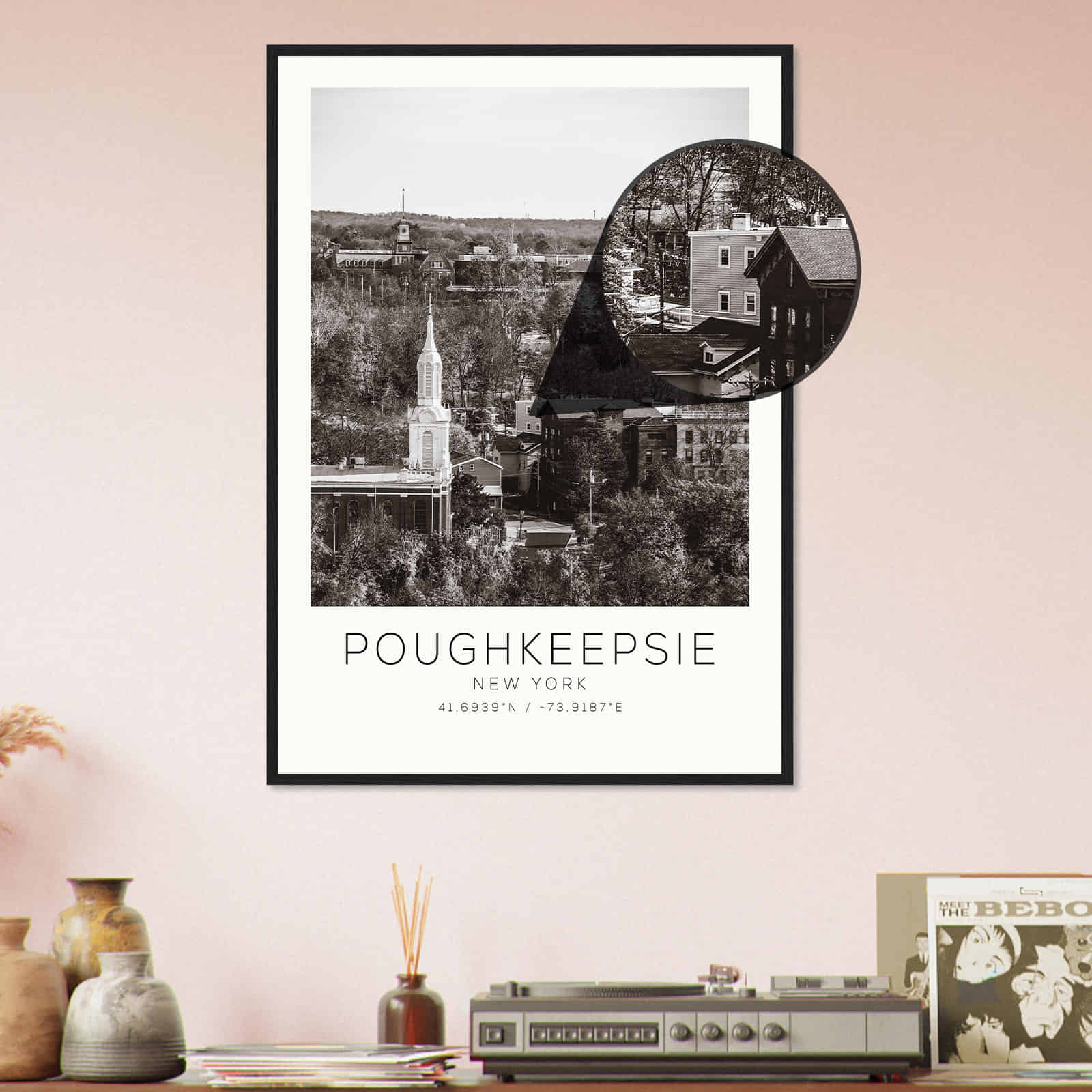 Deerfield Kansas Map Poster, Modern Home Decor Wall Art Print (Copy)