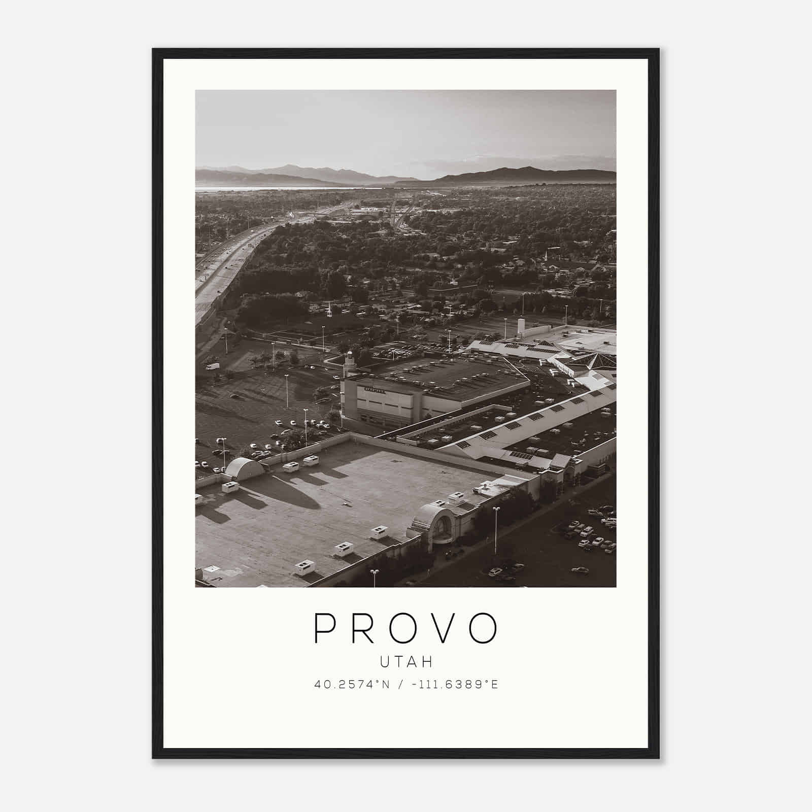 Provo Utah Photo Travel Poster BW, Provo Travel Print, Minimalist Travel Print DS1 Provo Utah Photo Travel Poster BW, Provo Travel Print, Minimalist Travel Print DS1