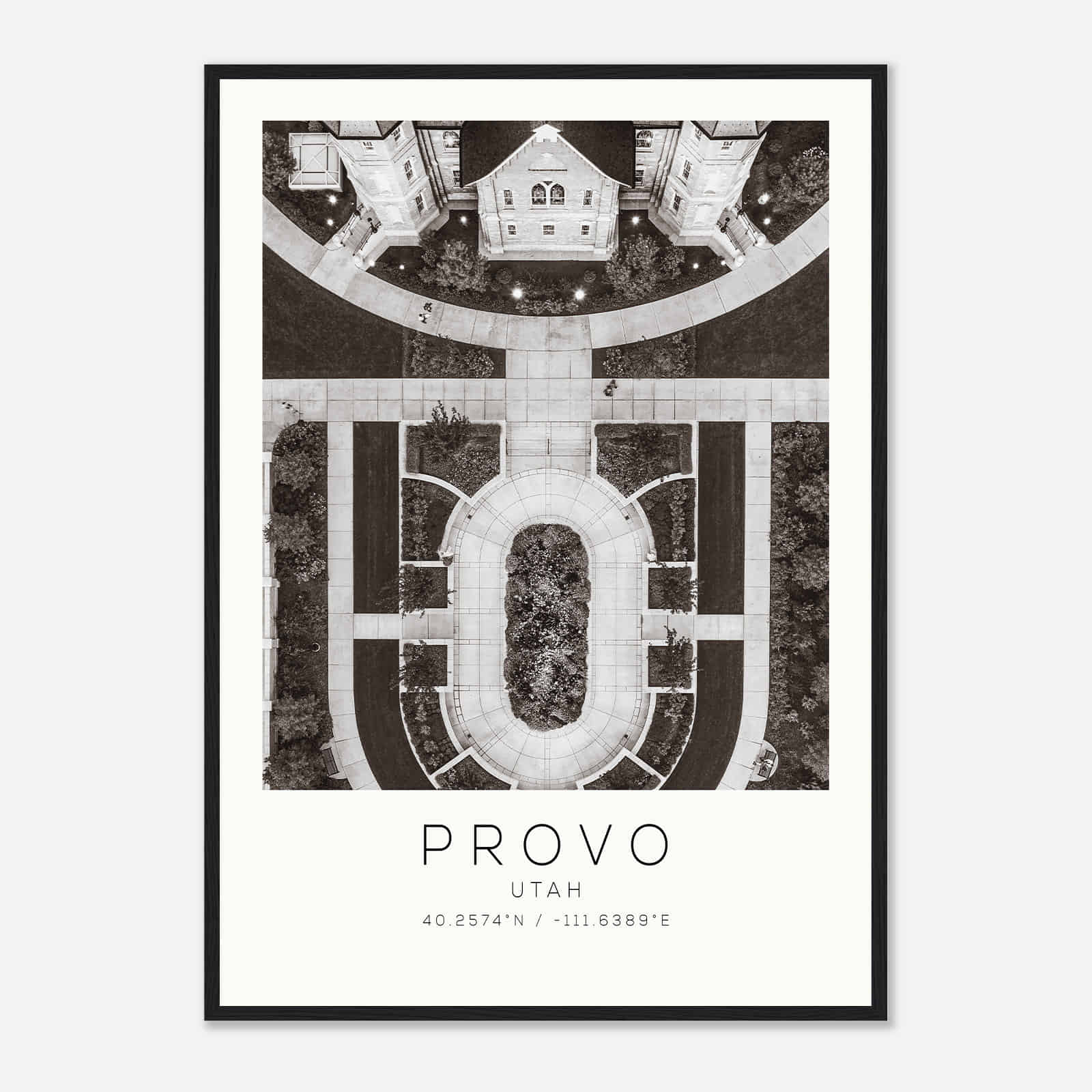 Provo Utah Photo Travel Poster BW, Provo Travel Print, Minimalist Travel Print DS2 Provo Utah Photo Travel Poster BW, Provo Travel Print, Minimalist Travel Print DS2