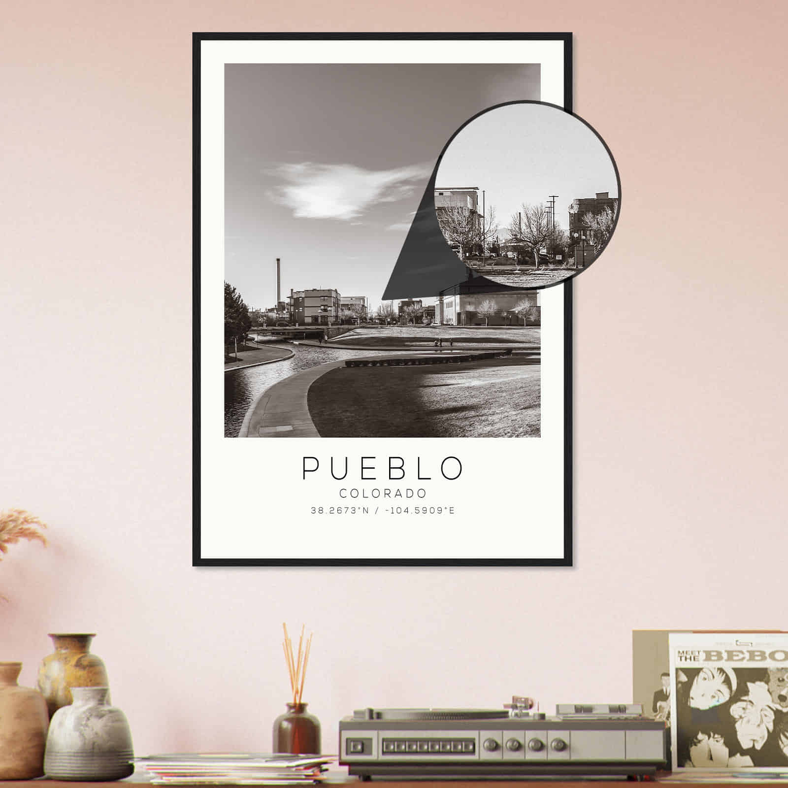 Deerfield Kansas Map Poster, Modern Home Decor Wall Art Print (Copy)