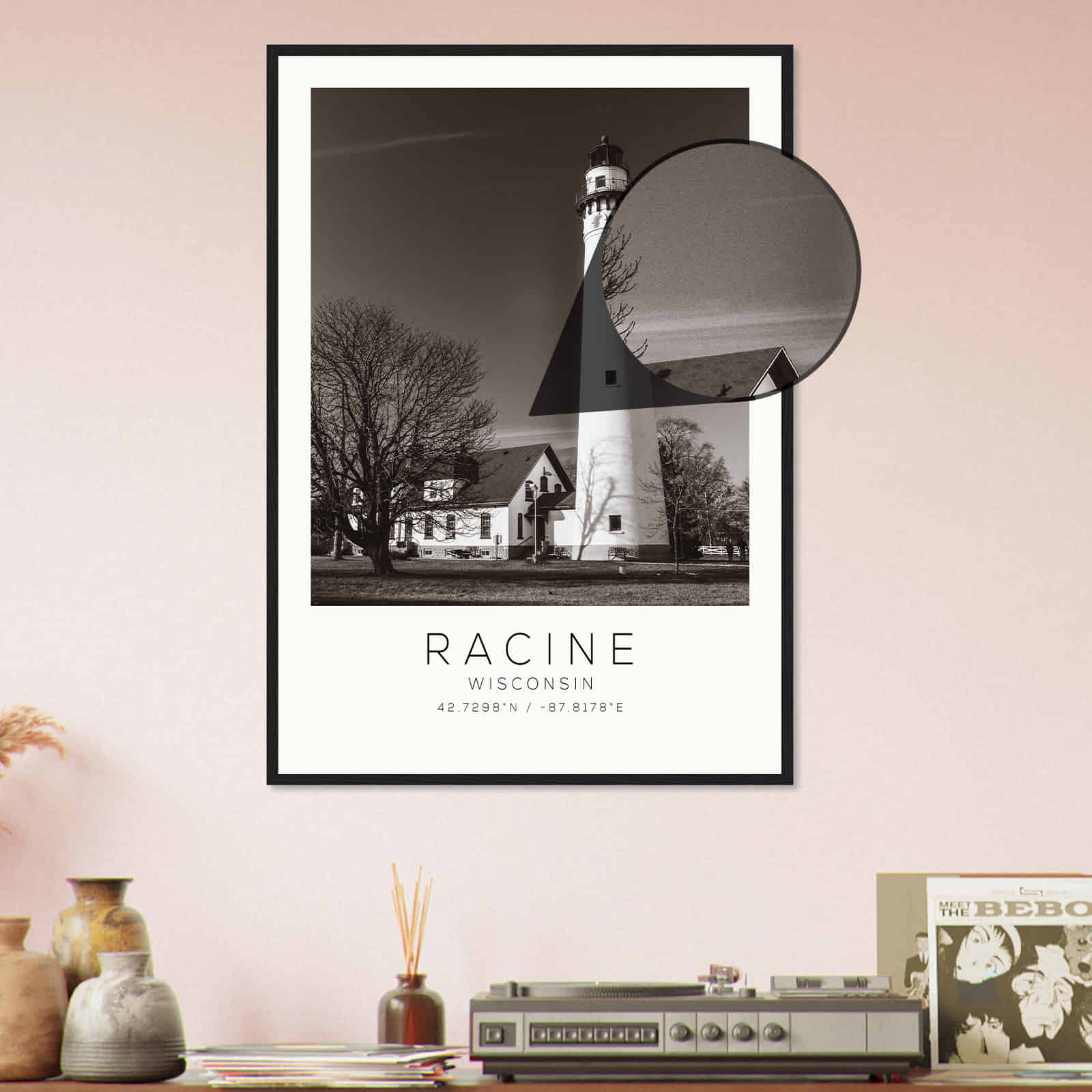 Deerfield Kansas Map Poster, Modern Home Decor Wall Art Print (Copy)