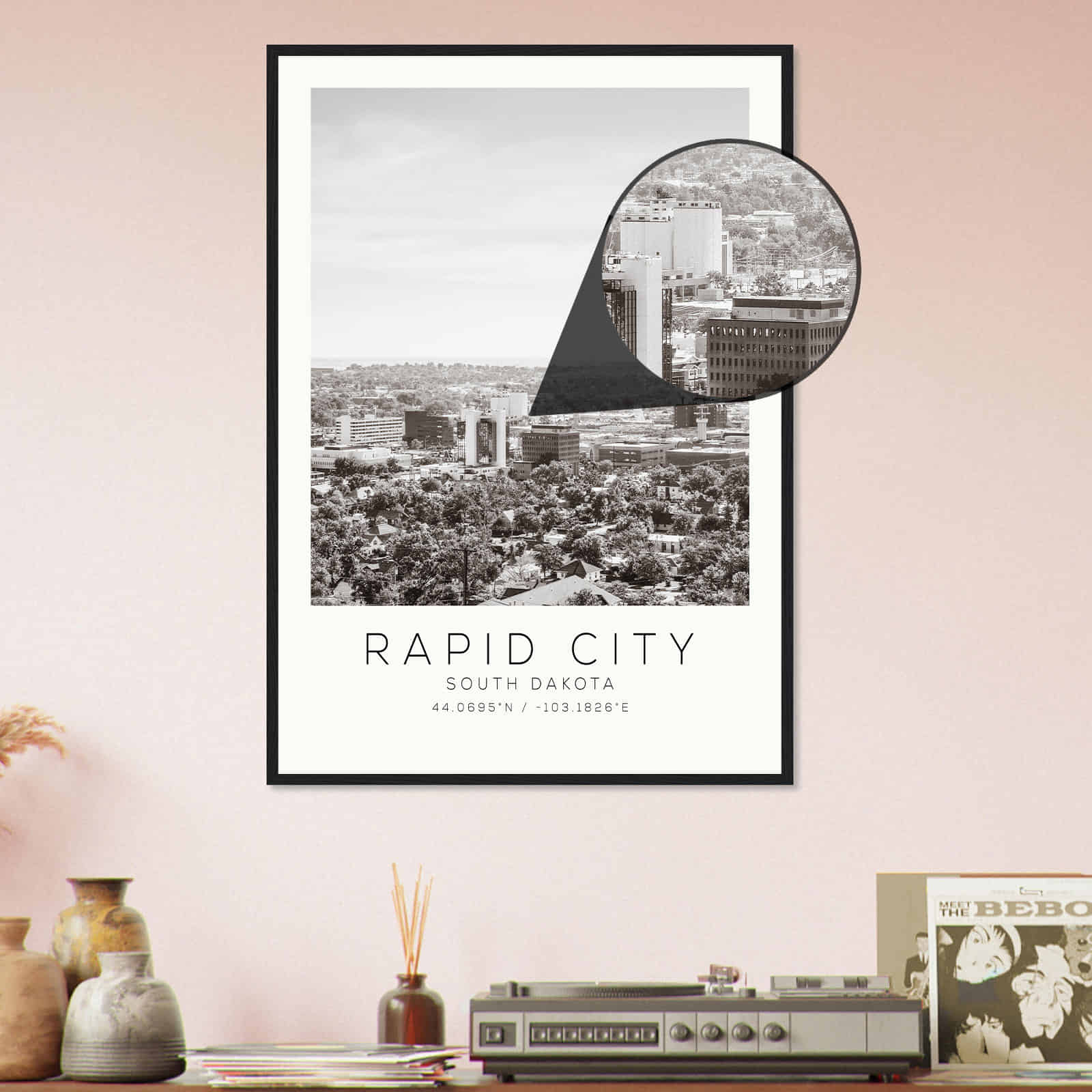 Deerfield Kansas Map Poster, Modern Home Decor Wall Art Print (Copy)