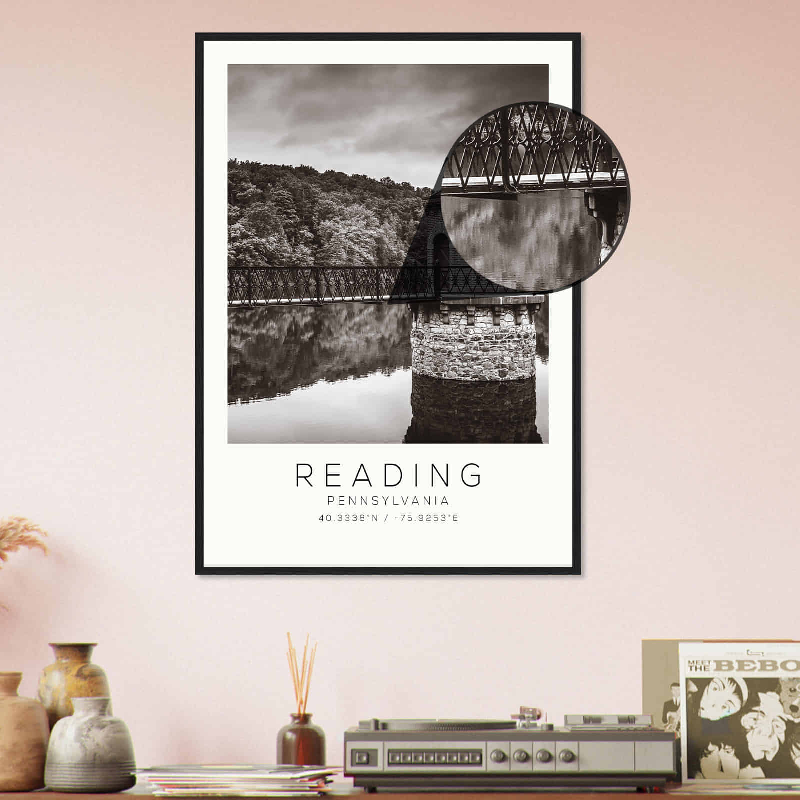 Deerfield Kansas Map Poster, Modern Home Decor Wall Art Print (Copy)