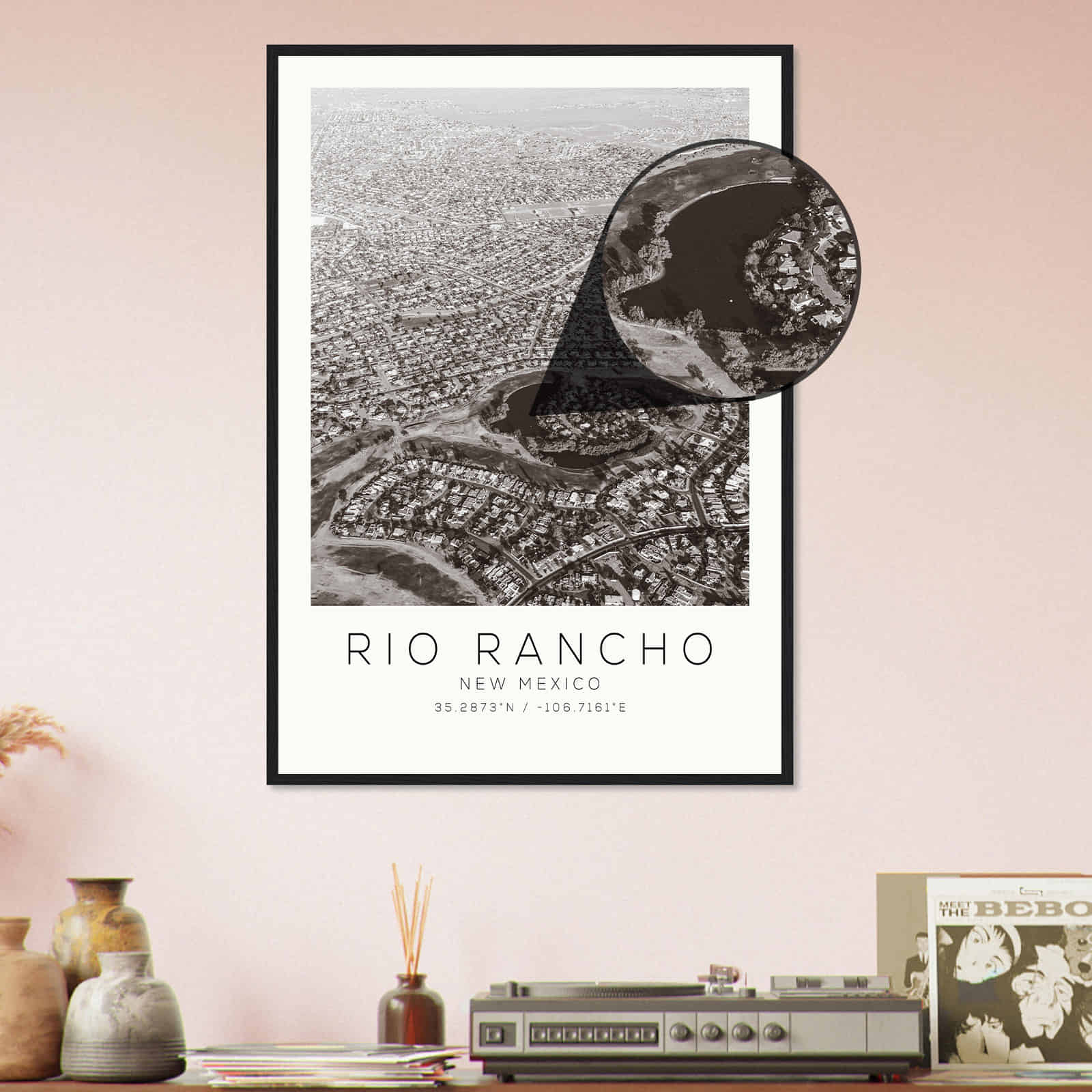 Deerfield Kansas Map Poster, Modern Home Decor Wall Art Print (Copy)