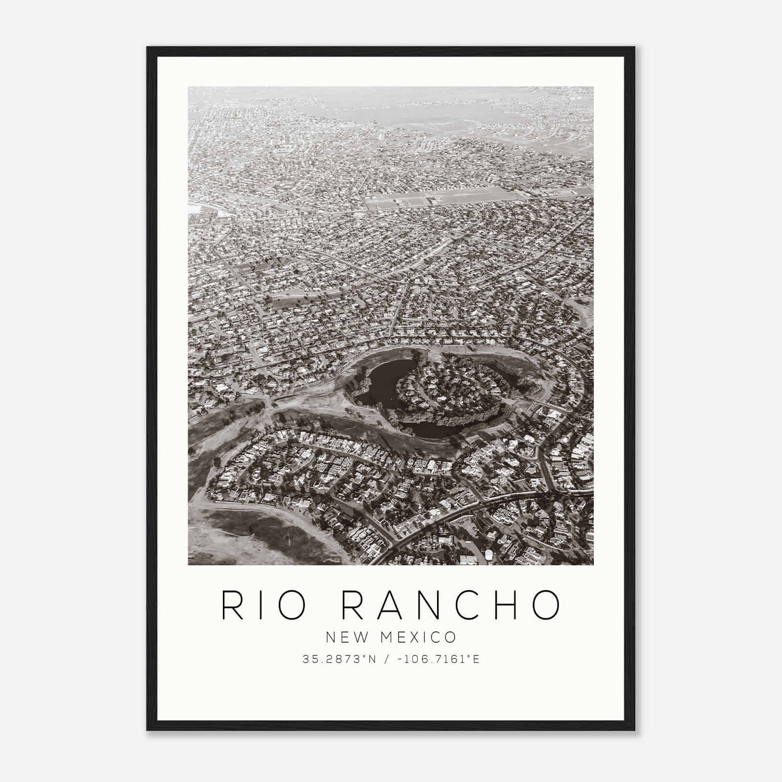 Rio Rancho New Mexico Photo Travel Poster BW, Rio Rancho Travel Print, Minimalist Travel Print