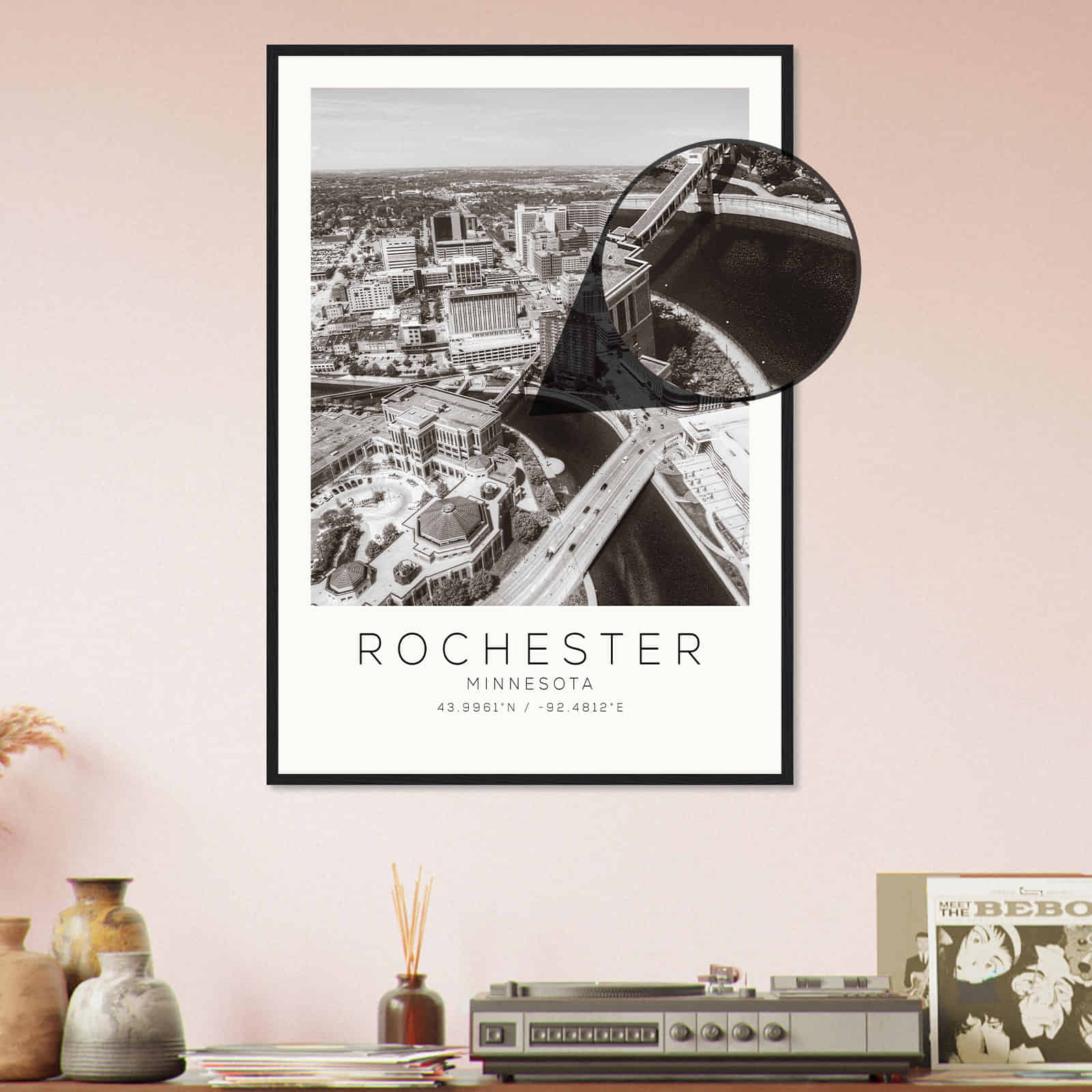 Deerfield Kansas Map Poster, Modern Home Decor Wall Art Print (Copy)