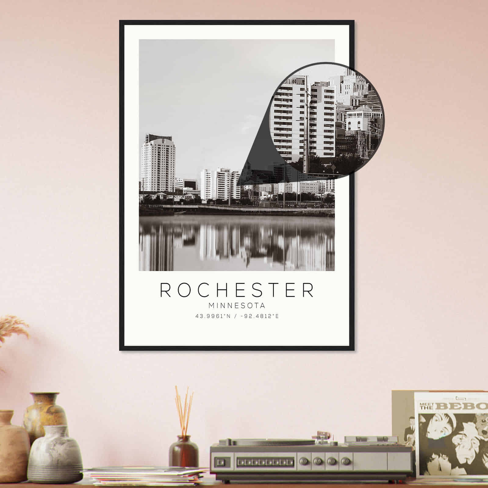 Deerfield Kansas Map Poster, Modern Home Decor Wall Art Print (Copy)