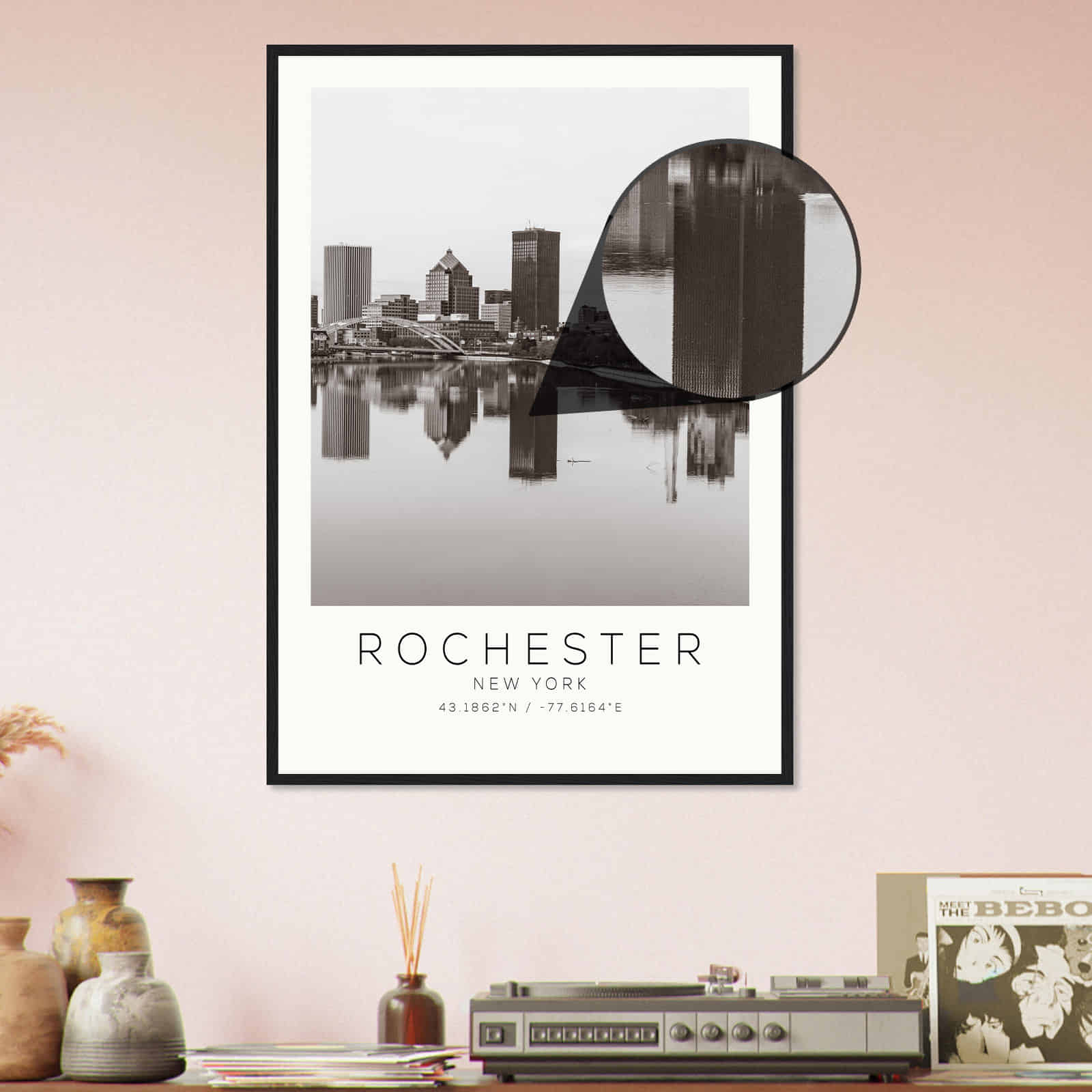 Deerfield Kansas Map Poster, Modern Home Decor Wall Art Print (Copy)