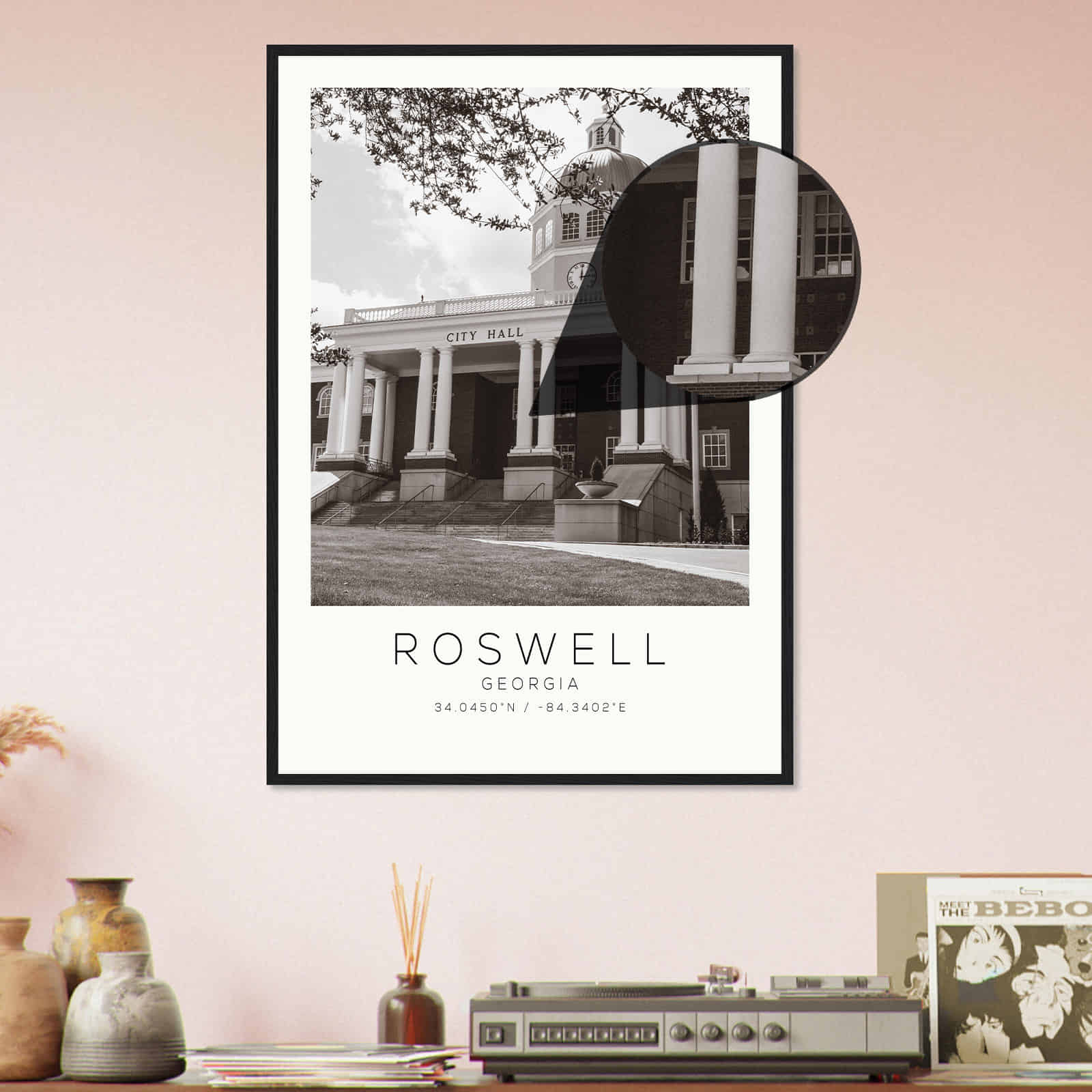 Deerfield Kansas Map Poster, Modern Home Decor Wall Art Print (Copy)