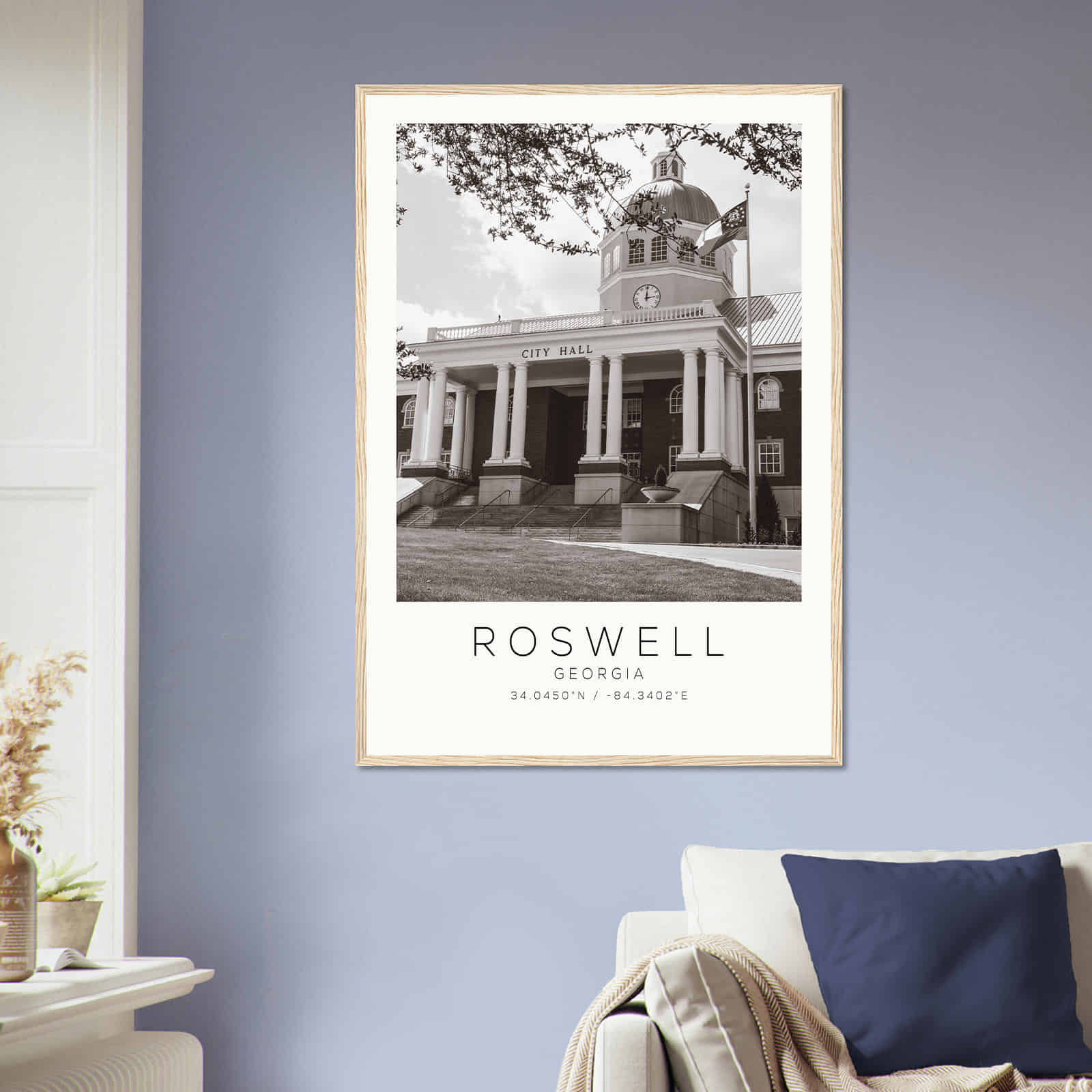 Deerfield Kansas Map Poster, Modern Home Decor Wall Art Print (Copy)