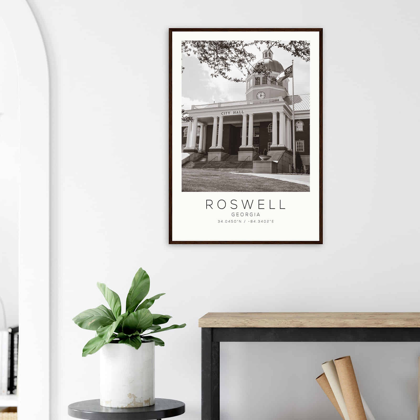 Deerfield Kansas Map Poster, Modern Home Decor Wall Art Print (Copy)