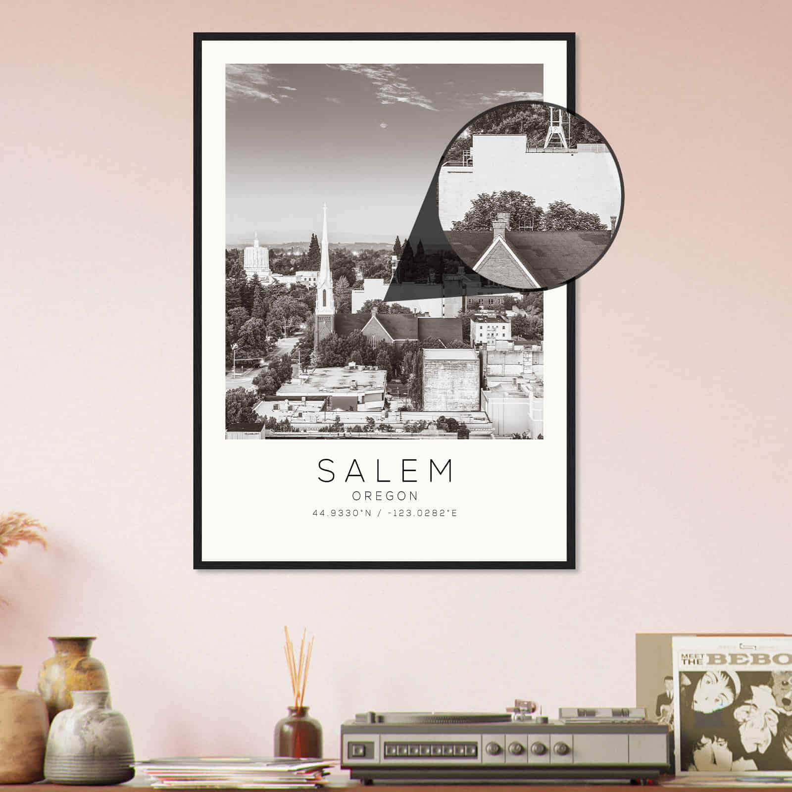 Deerfield Kansas Map Poster, Modern Home Decor Wall Art Print (Copy)