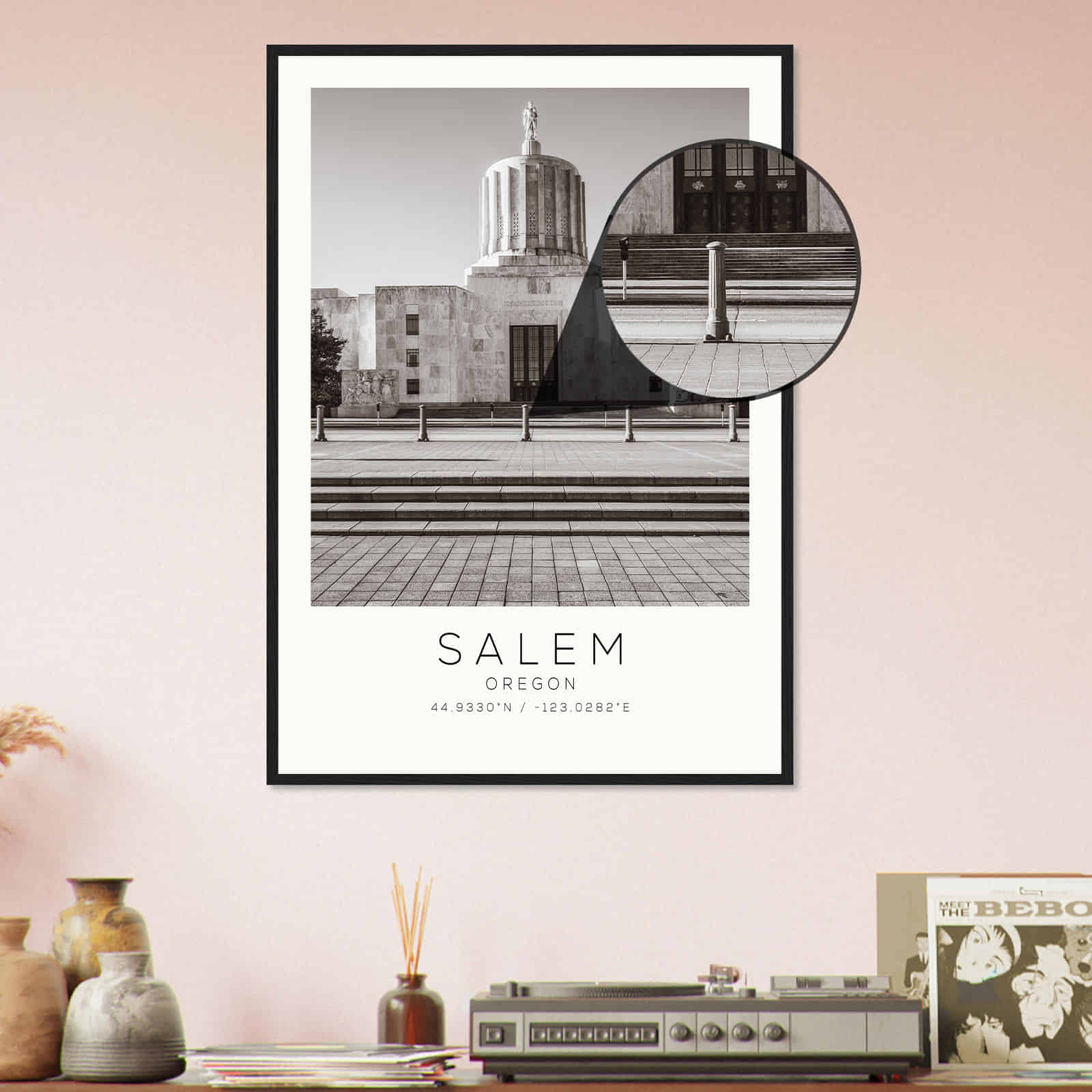 Deerfield Kansas Map Poster, Modern Home Decor Wall Art Print (Copy)