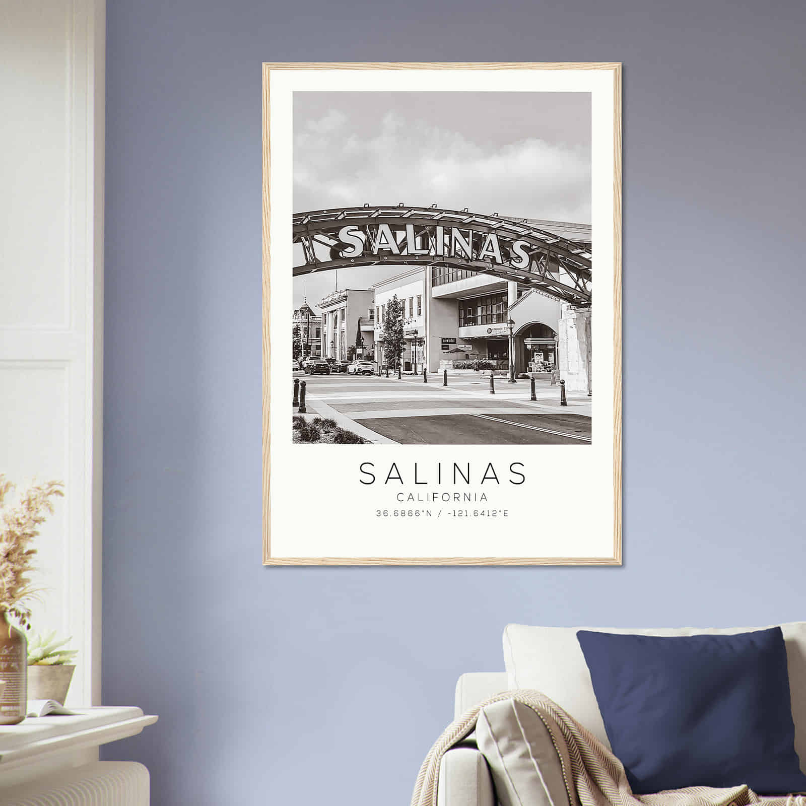 Deerfield Kansas Map Poster, Modern Home Decor Wall Art Print (Copy)