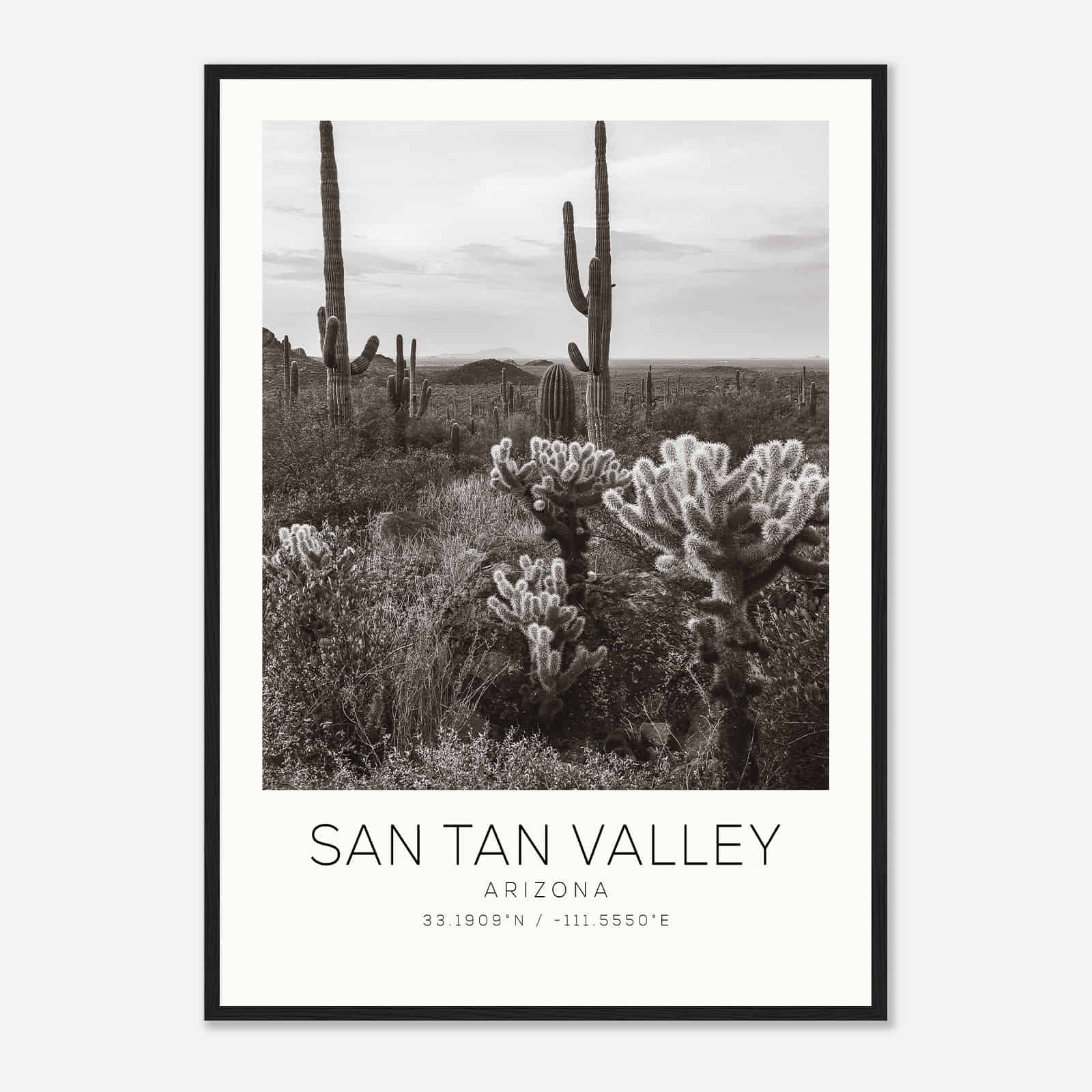 San Tan Valley Arizona Photo Travel Poster BW, San Tan Valley Travel Print, Minimalist Travel Print San Tan Valley Arizona Photo Travel Poster BW, San Tan Valley Travel Print, Minimalist Travel Print