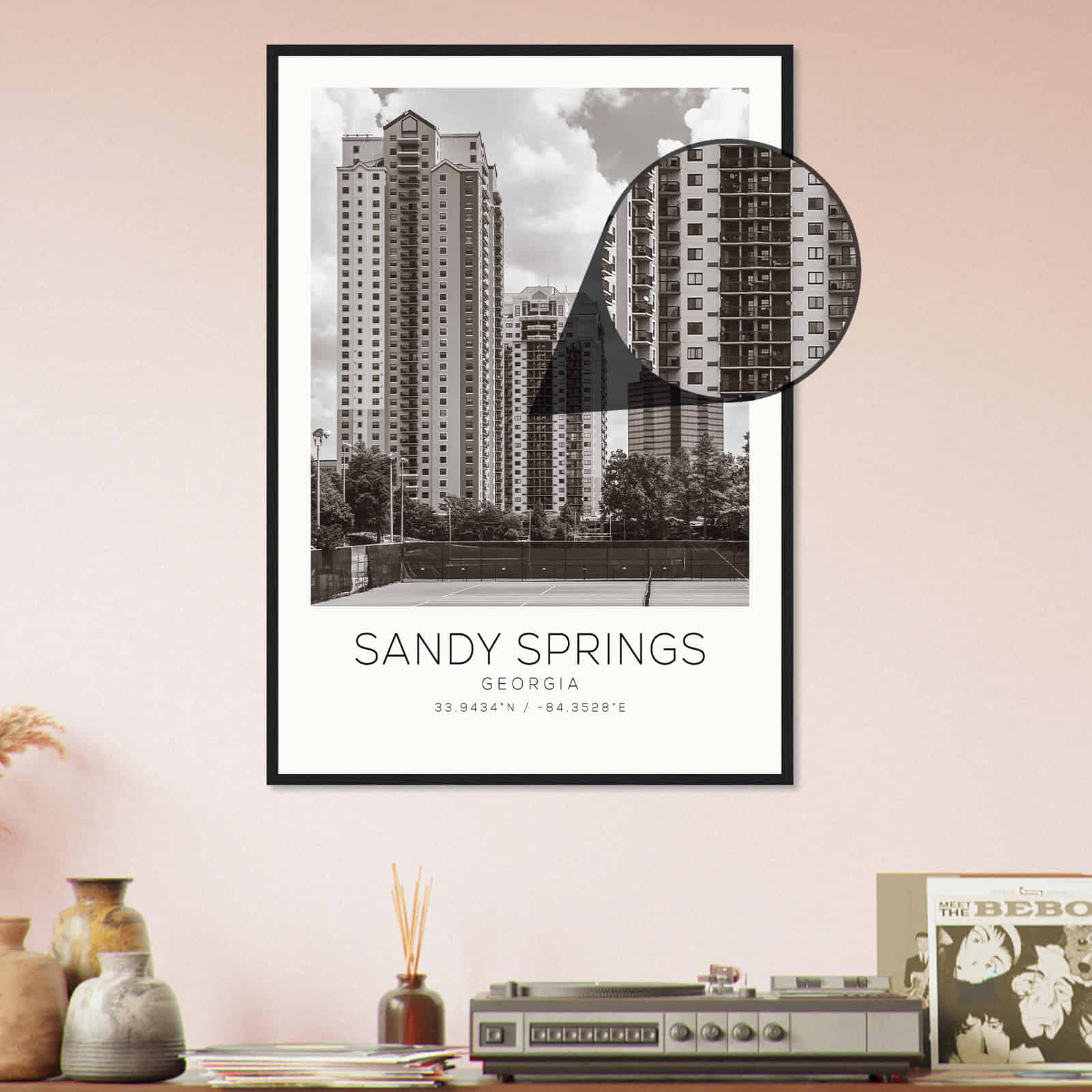 Deerfield Kansas Map Poster, Modern Home Decor Wall Art Print (Copy)