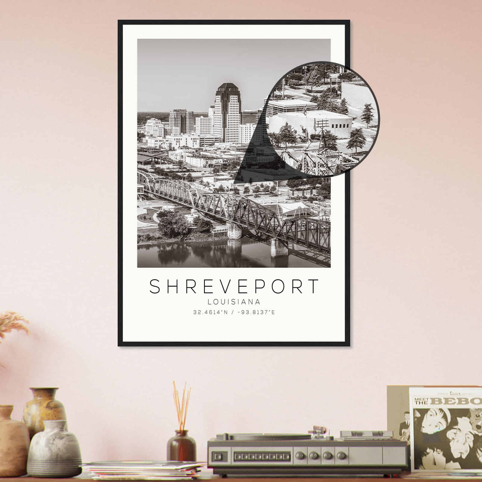 Deerfield Kansas Map Poster, Modern Home Decor Wall Art Print (Copy)