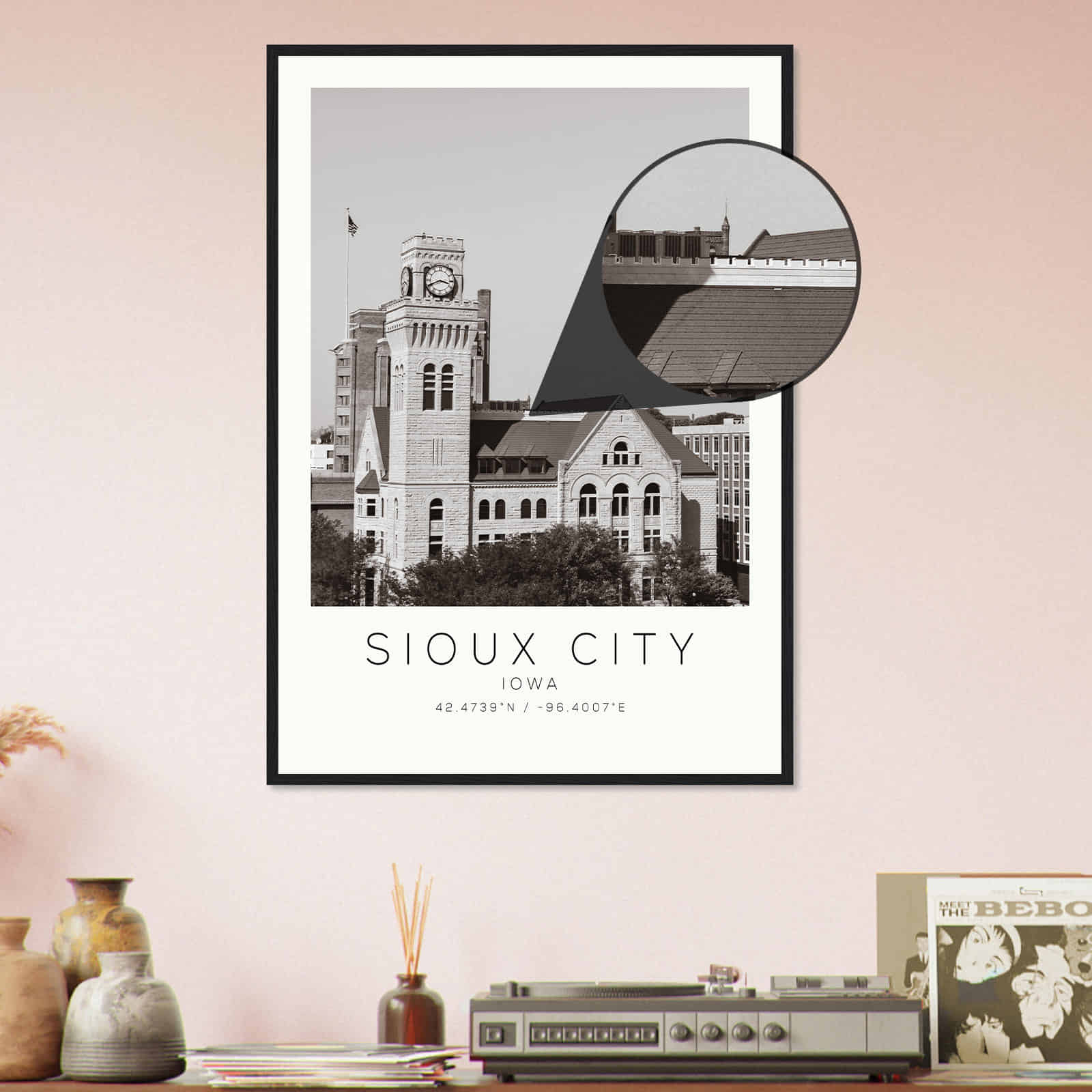 Deerfield Kansas Map Poster, Modern Home Decor Wall Art Print (Copy)