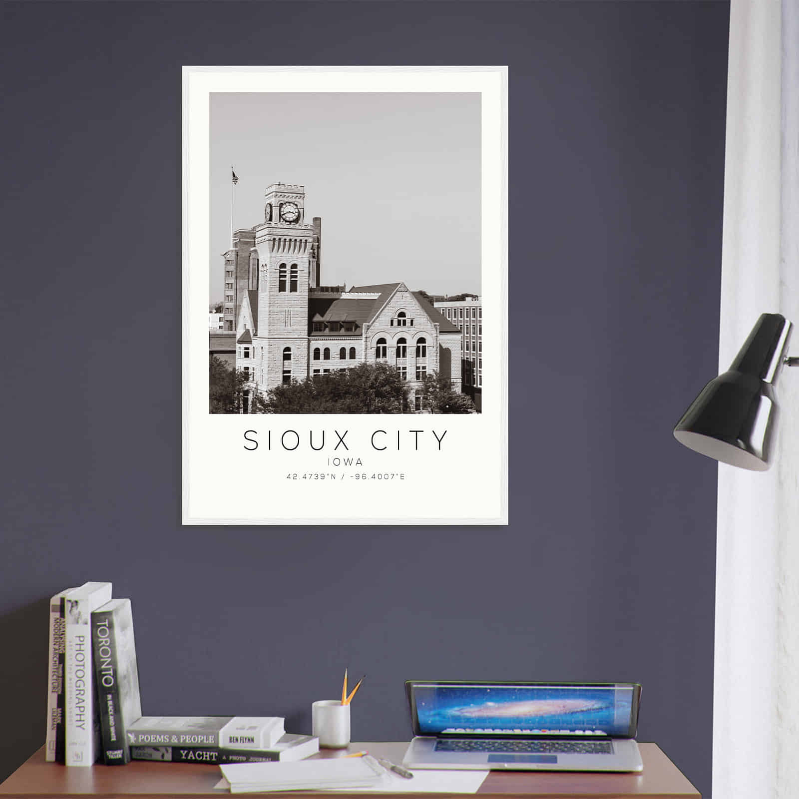Deerfield Kansas Map Poster, Modern Home Decor Wall Art Print (Copy)