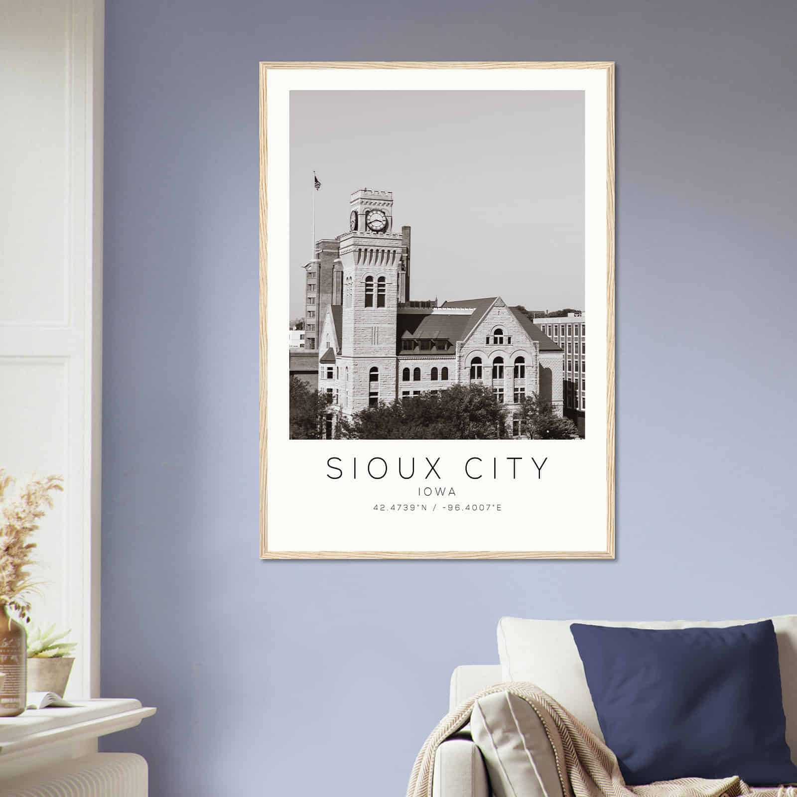 Deerfield Kansas Map Poster, Modern Home Decor Wall Art Print (Copy)