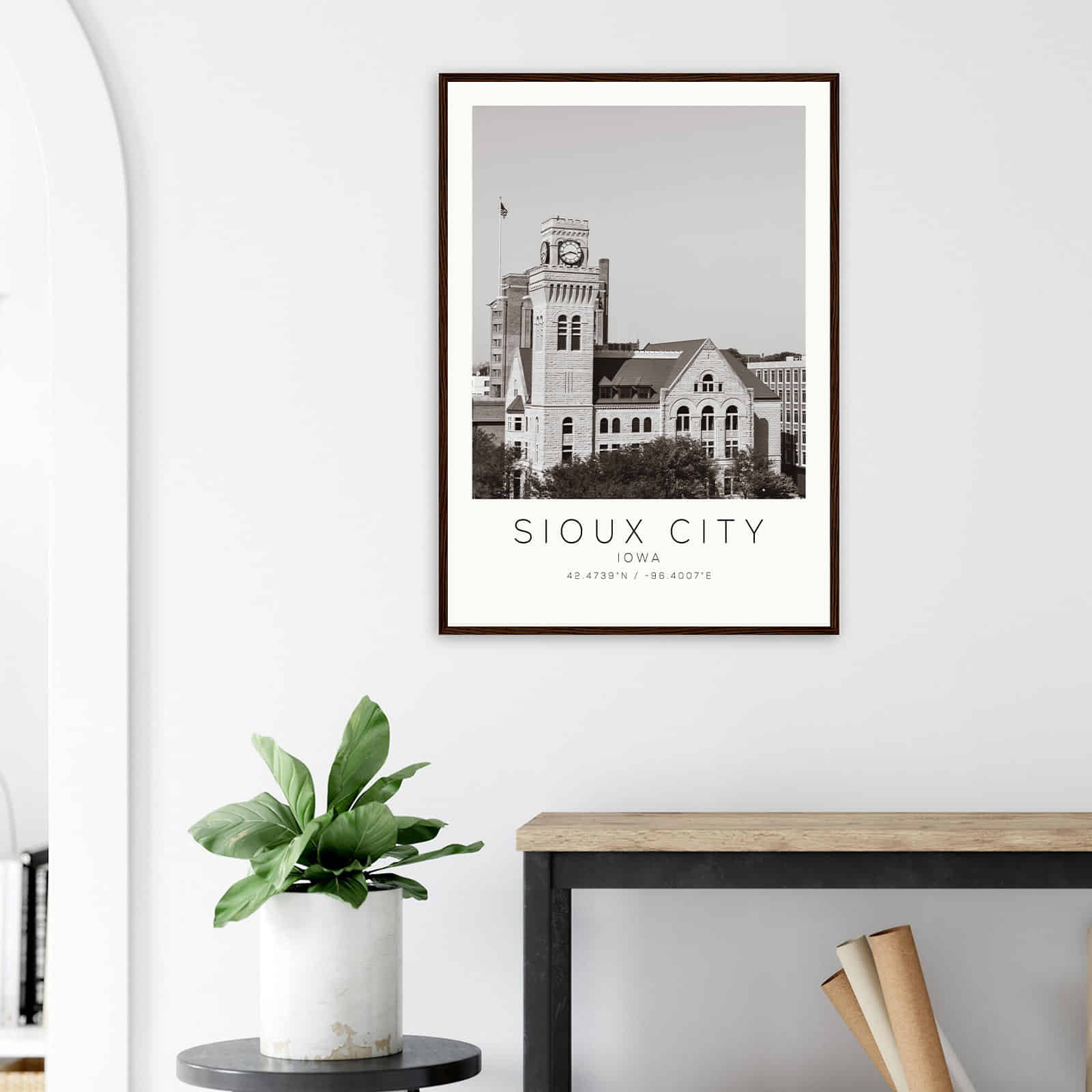 Deerfield Kansas Map Poster, Modern Home Decor Wall Art Print (Copy)