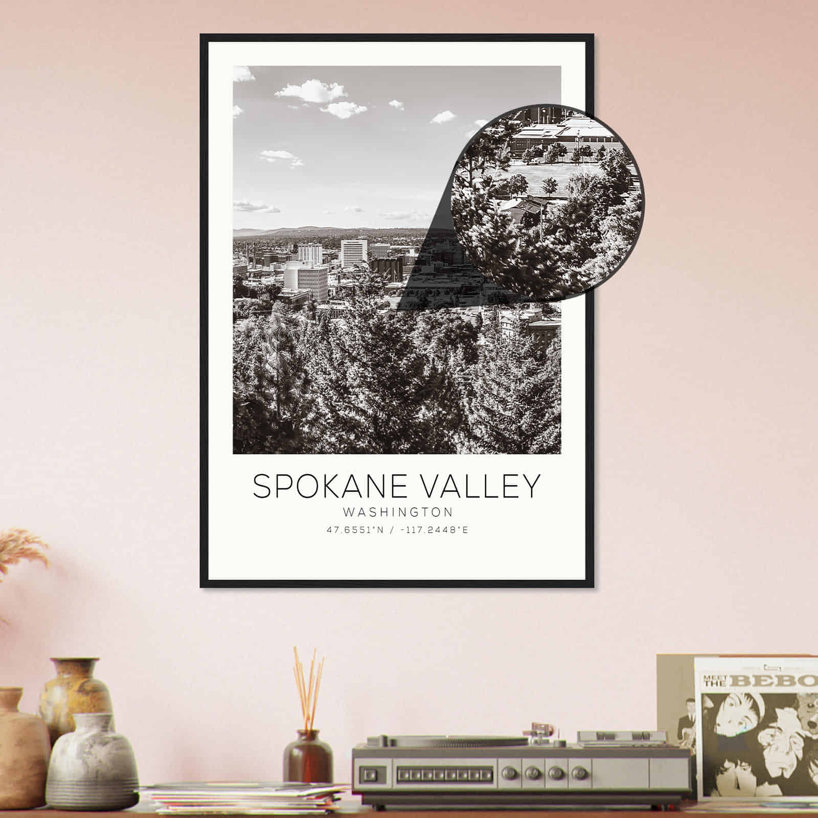 Deerfield Kansas Map Poster, Modern Home Decor Wall Art Print (Copy)