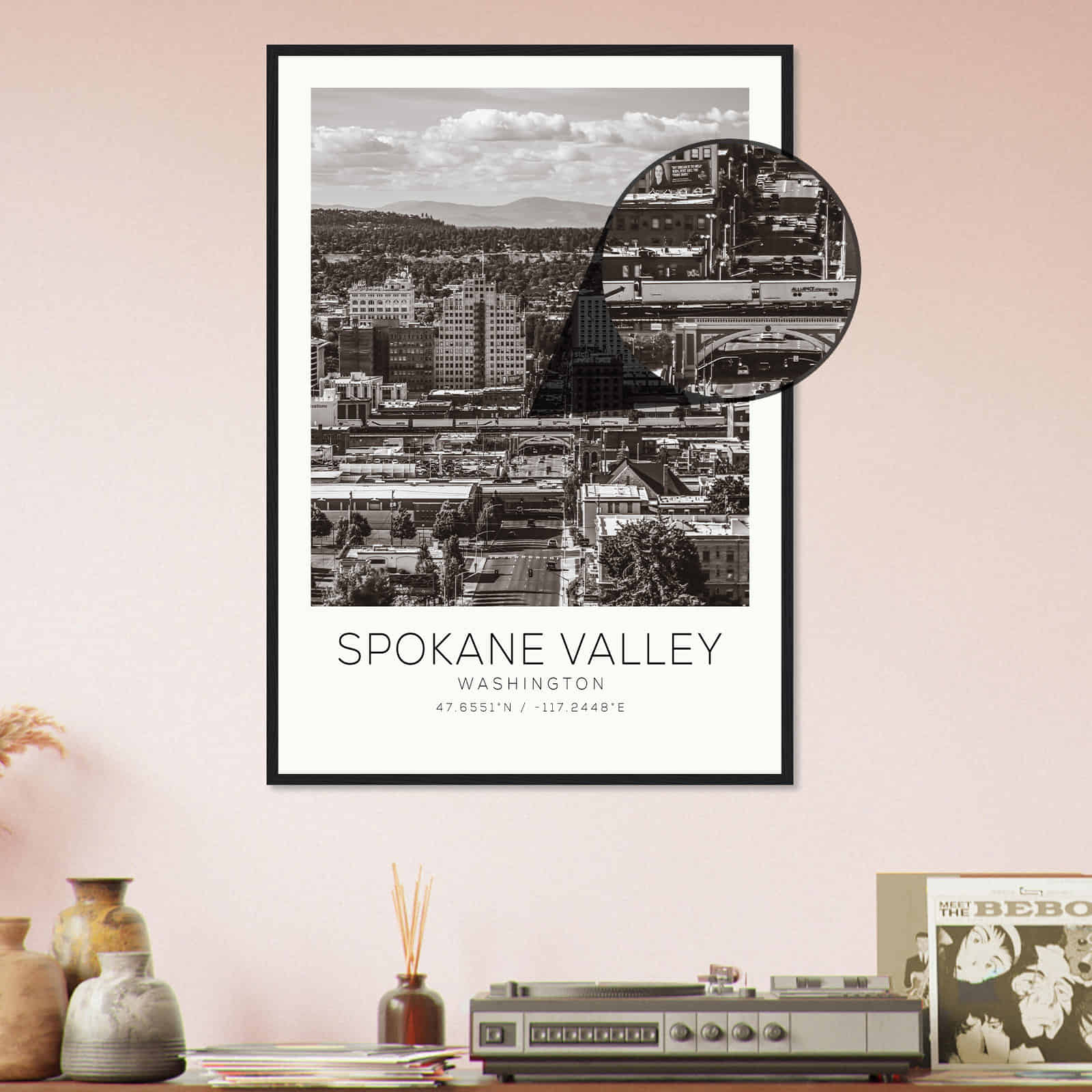 Deerfield Kansas Map Poster, Modern Home Decor Wall Art Print (Copy)