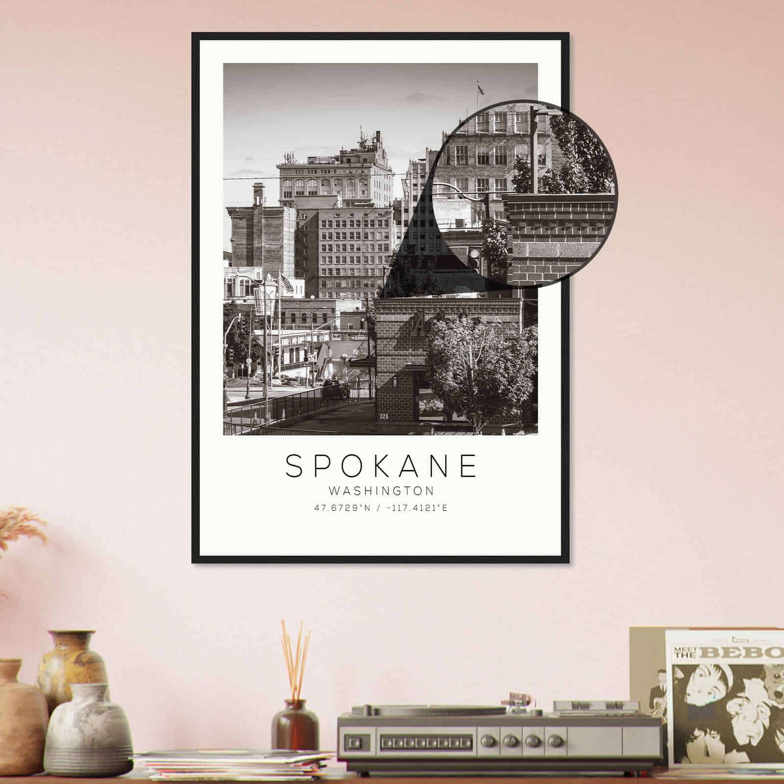 Deerfield Kansas Map Poster, Modern Home Decor Wall Art Print (Copy)