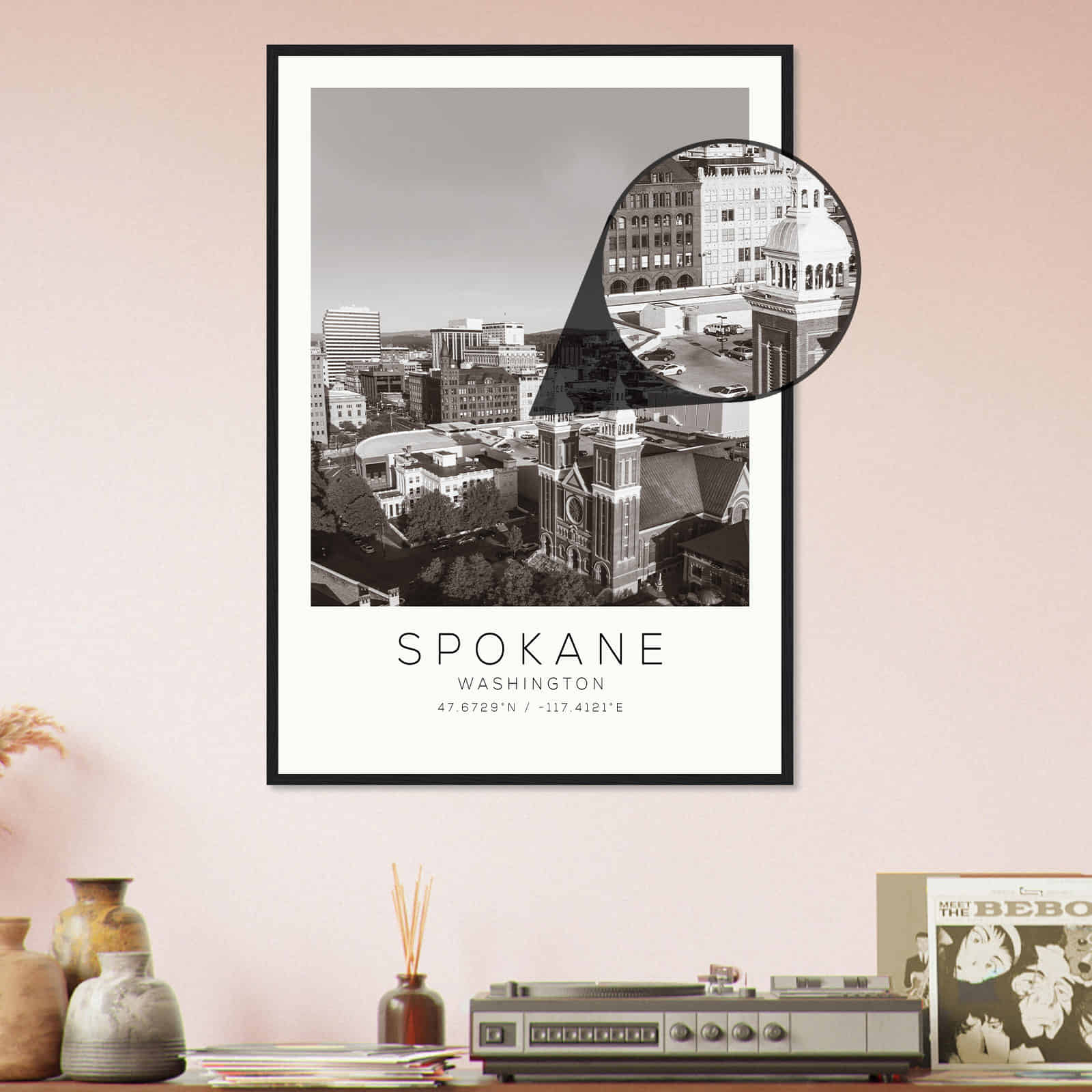 Deerfield Kansas Map Poster, Modern Home Decor Wall Art Print (Copy)