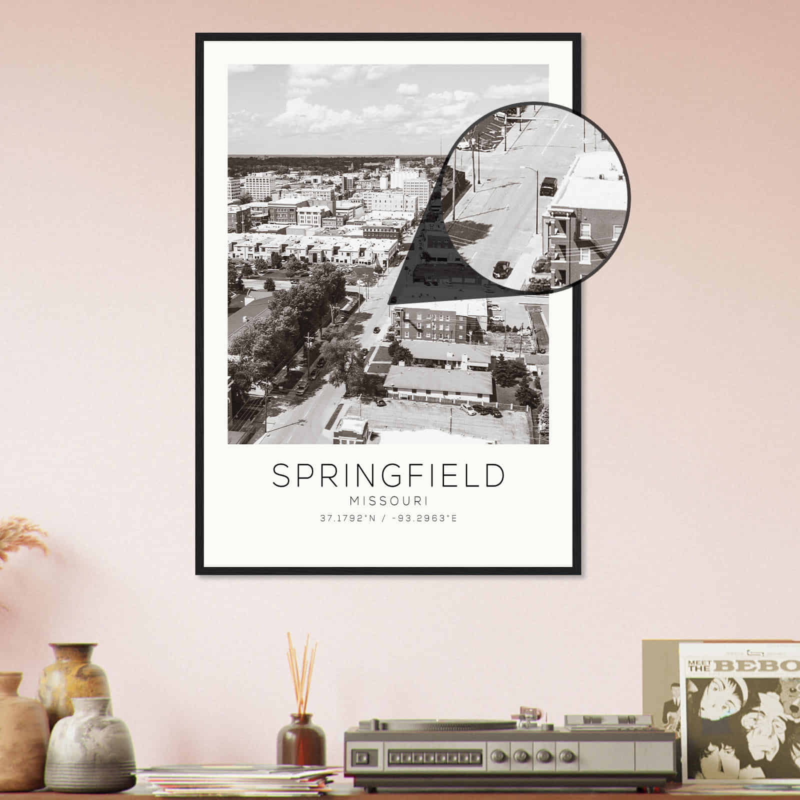 Deerfield Kansas Map Poster, Modern Home Decor Wall Art Print (Copy)