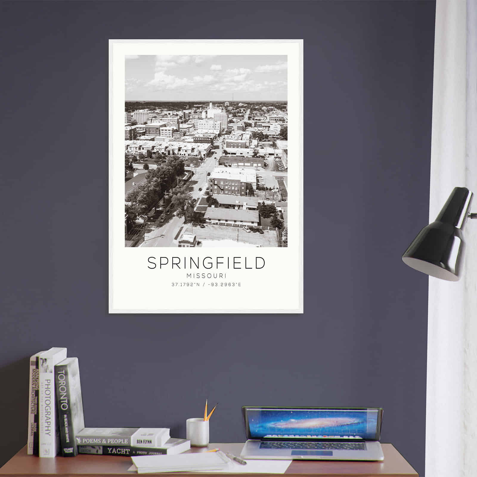 Deerfield Kansas Map Poster, Modern Home Decor Wall Art Print (Copy)