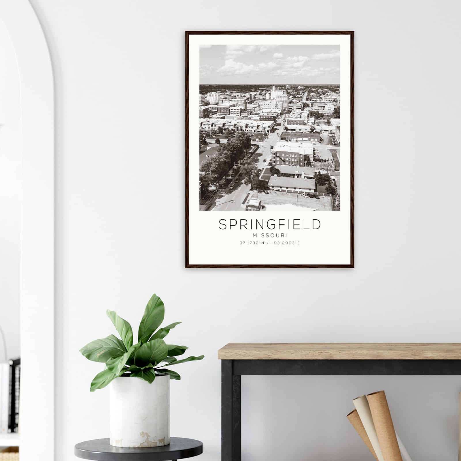 Deerfield Kansas Map Poster, Modern Home Decor Wall Art Print (Copy)