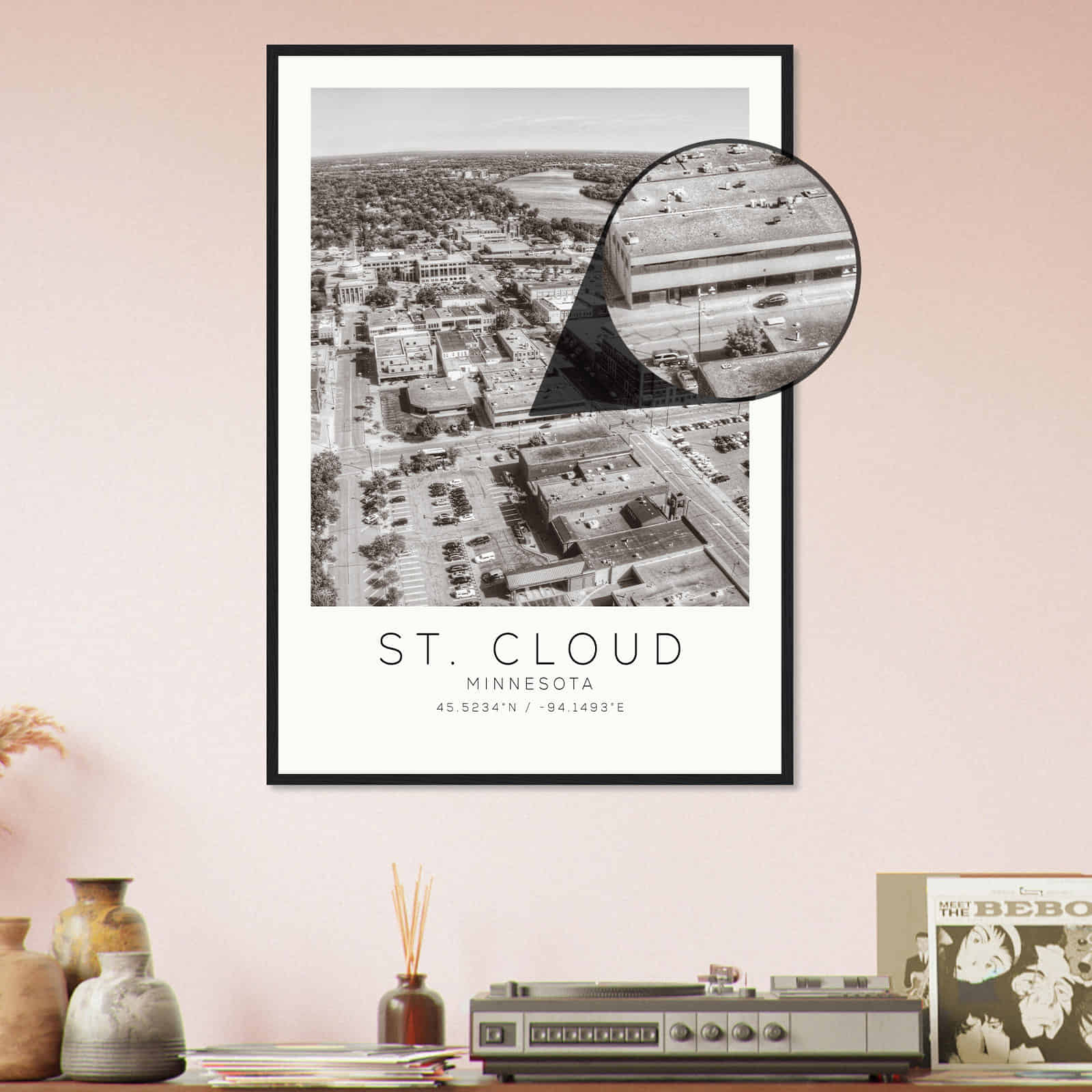 Deerfield Kansas Map Poster, Modern Home Decor Wall Art Print (Copy)