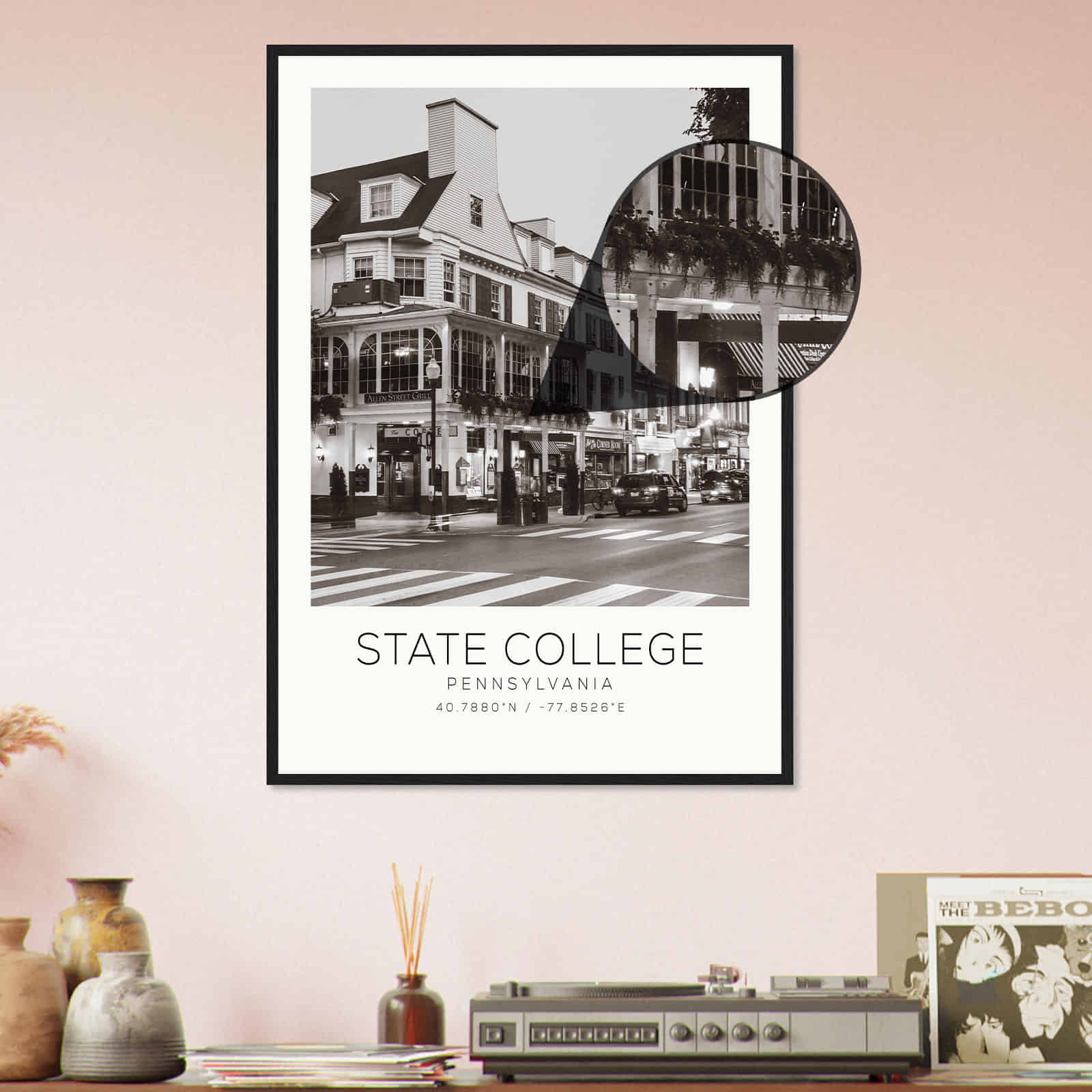 Deerfield Kansas Map Poster, Modern Home Decor Wall Art Print (Copy)