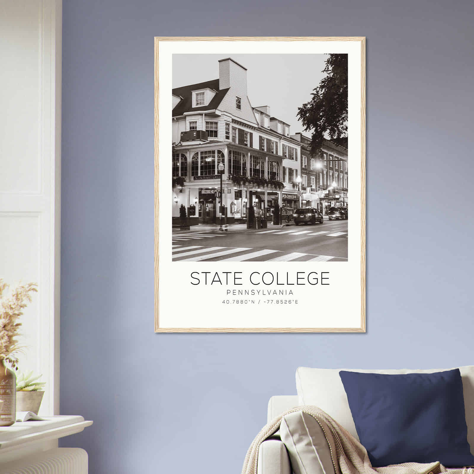 Deerfield Kansas Map Poster, Modern Home Decor Wall Art Print (Copy)