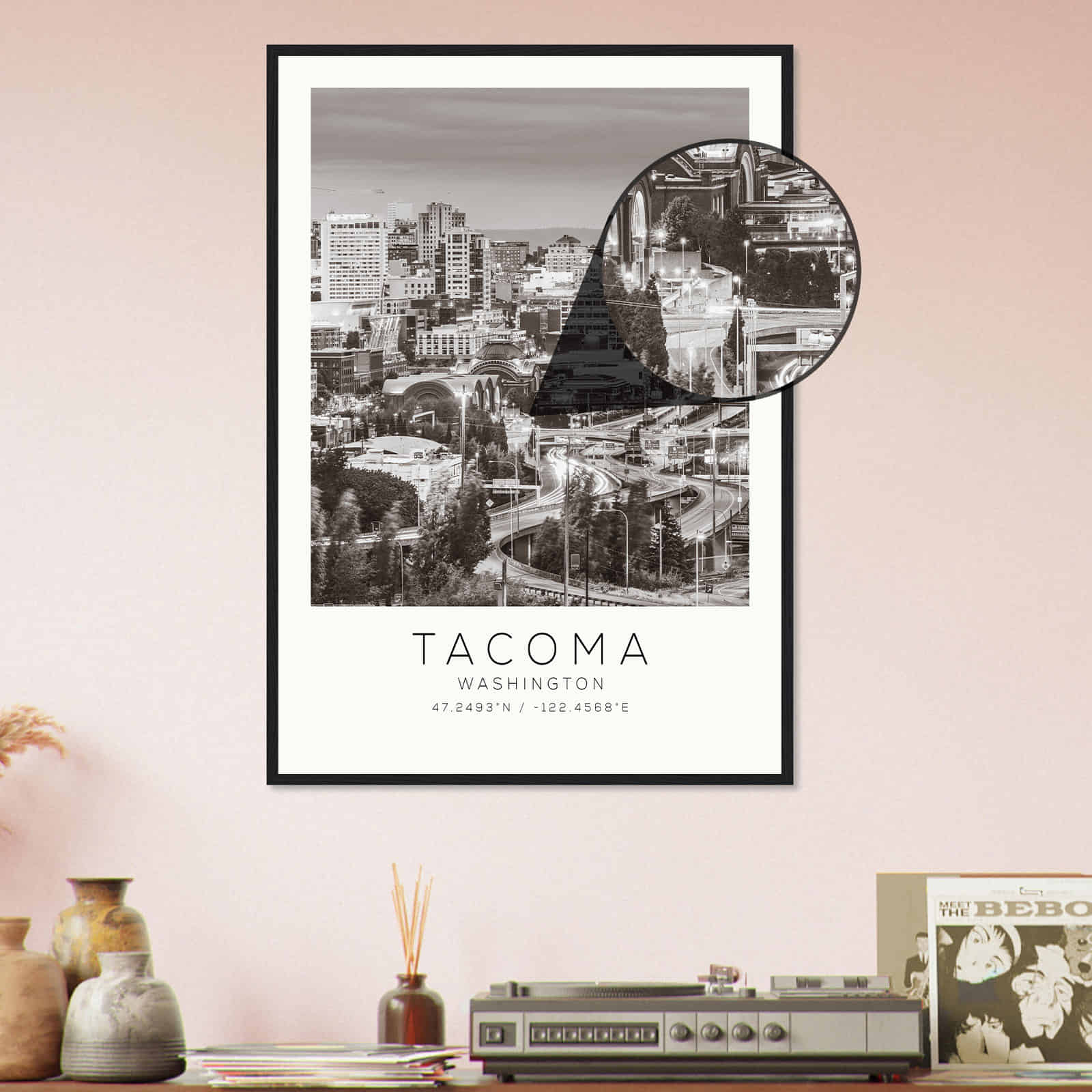 Deerfield Kansas Map Poster, Modern Home Decor Wall Art Print (Copy)