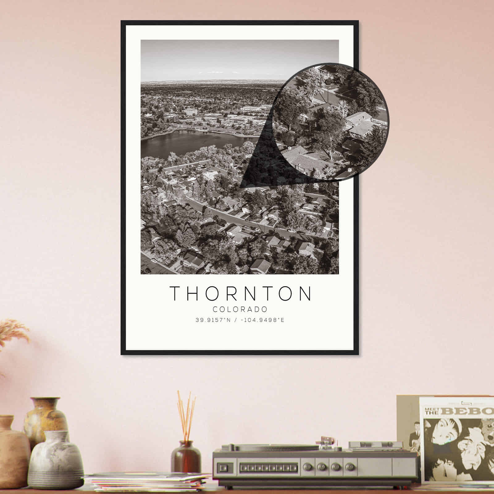 Deerfield Kansas Map Poster, Modern Home Decor Wall Art Print (Copy)