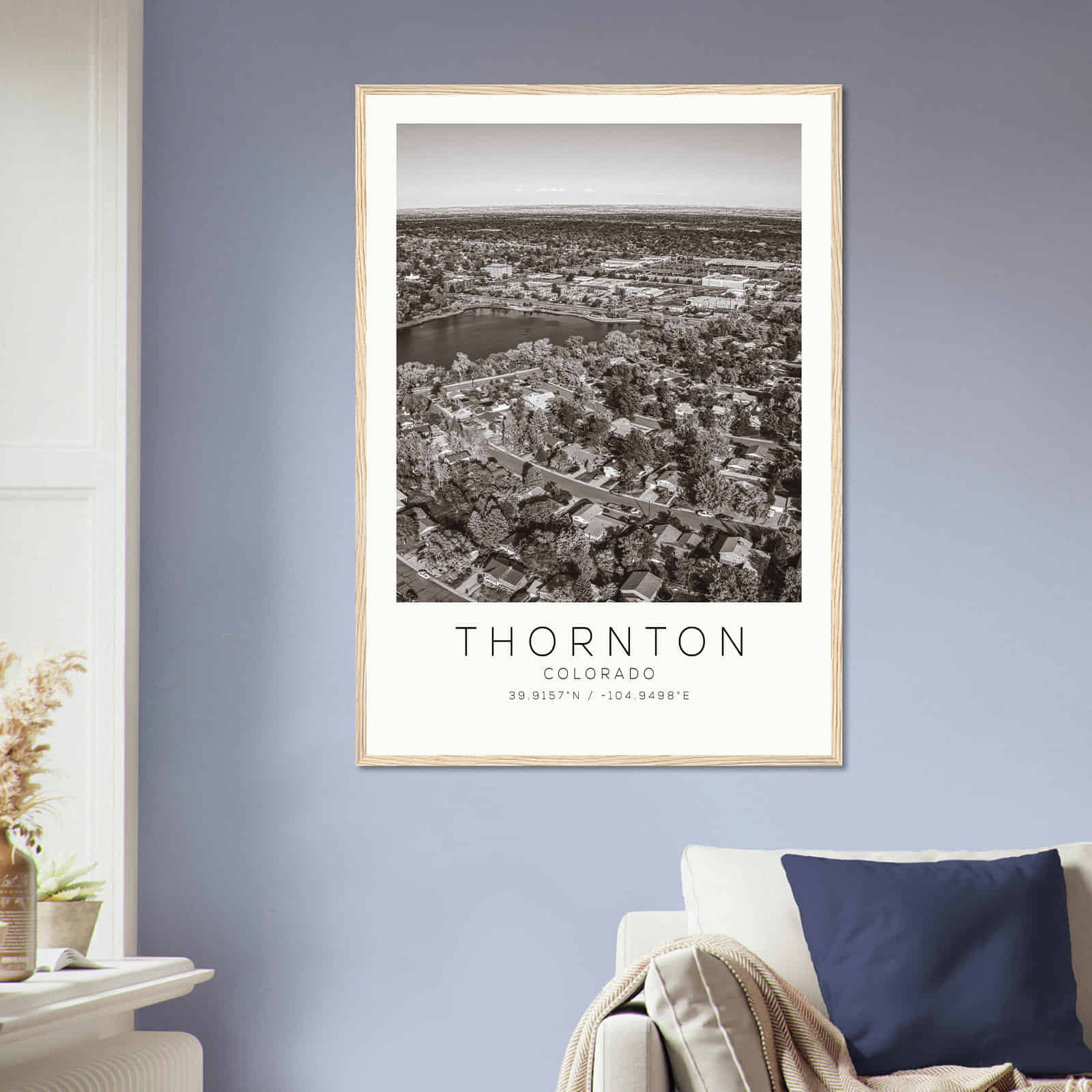 Deerfield Kansas Map Poster, Modern Home Decor Wall Art Print (Copy)