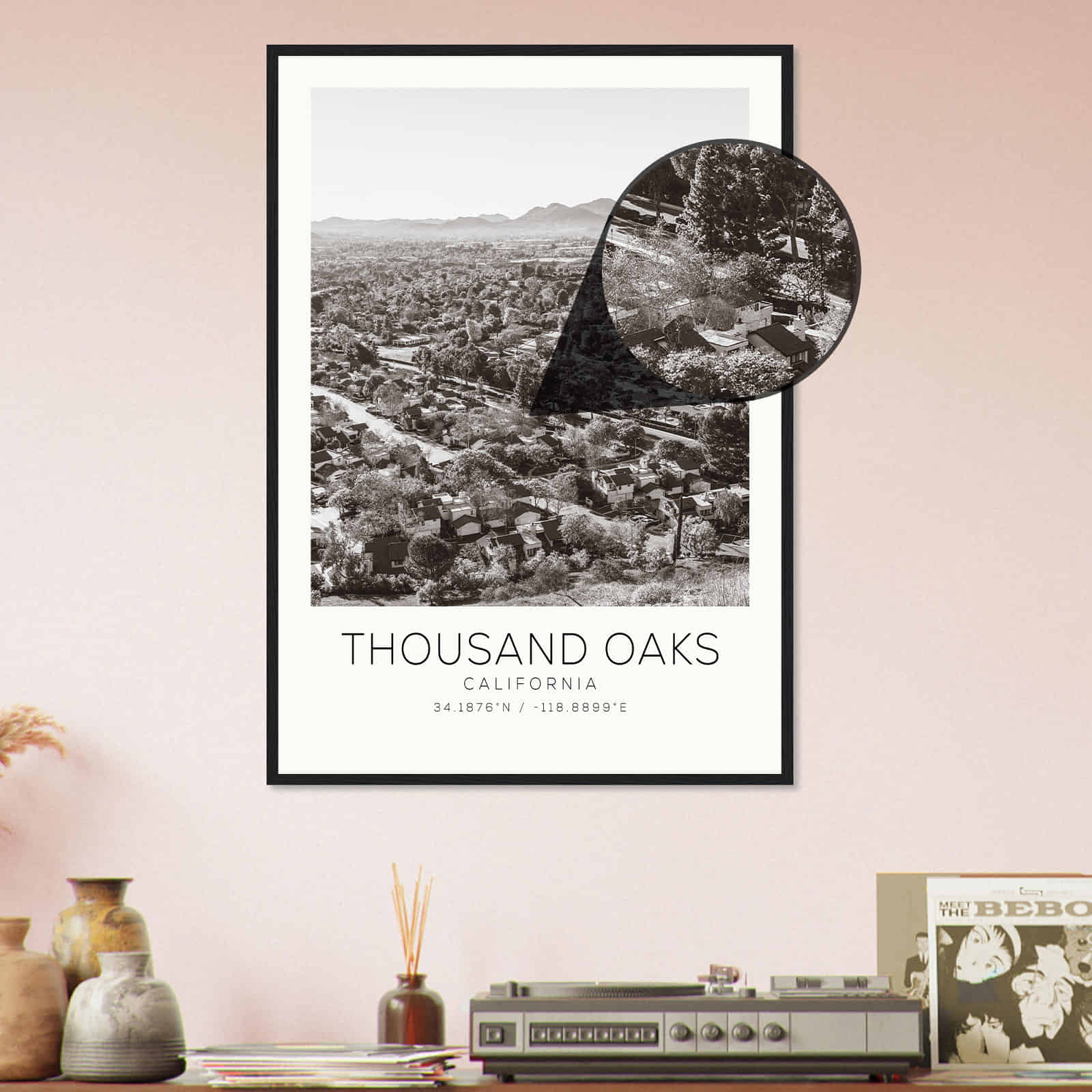 Deerfield Kansas Map Poster, Modern Home Decor Wall Art Print (Copy)