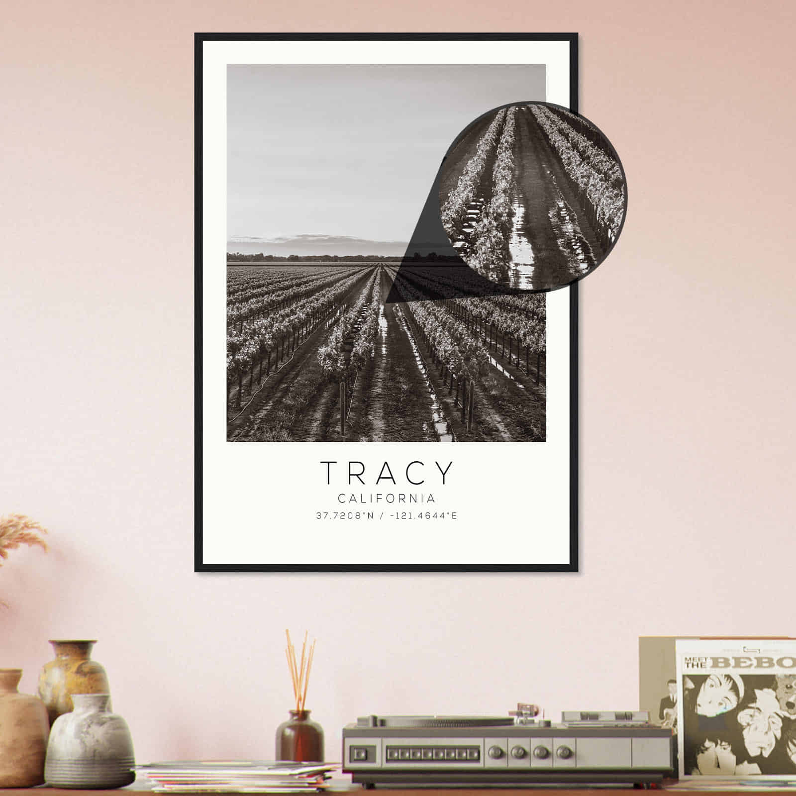 Deerfield Kansas Map Poster, Modern Home Decor Wall Art Print (Copy)