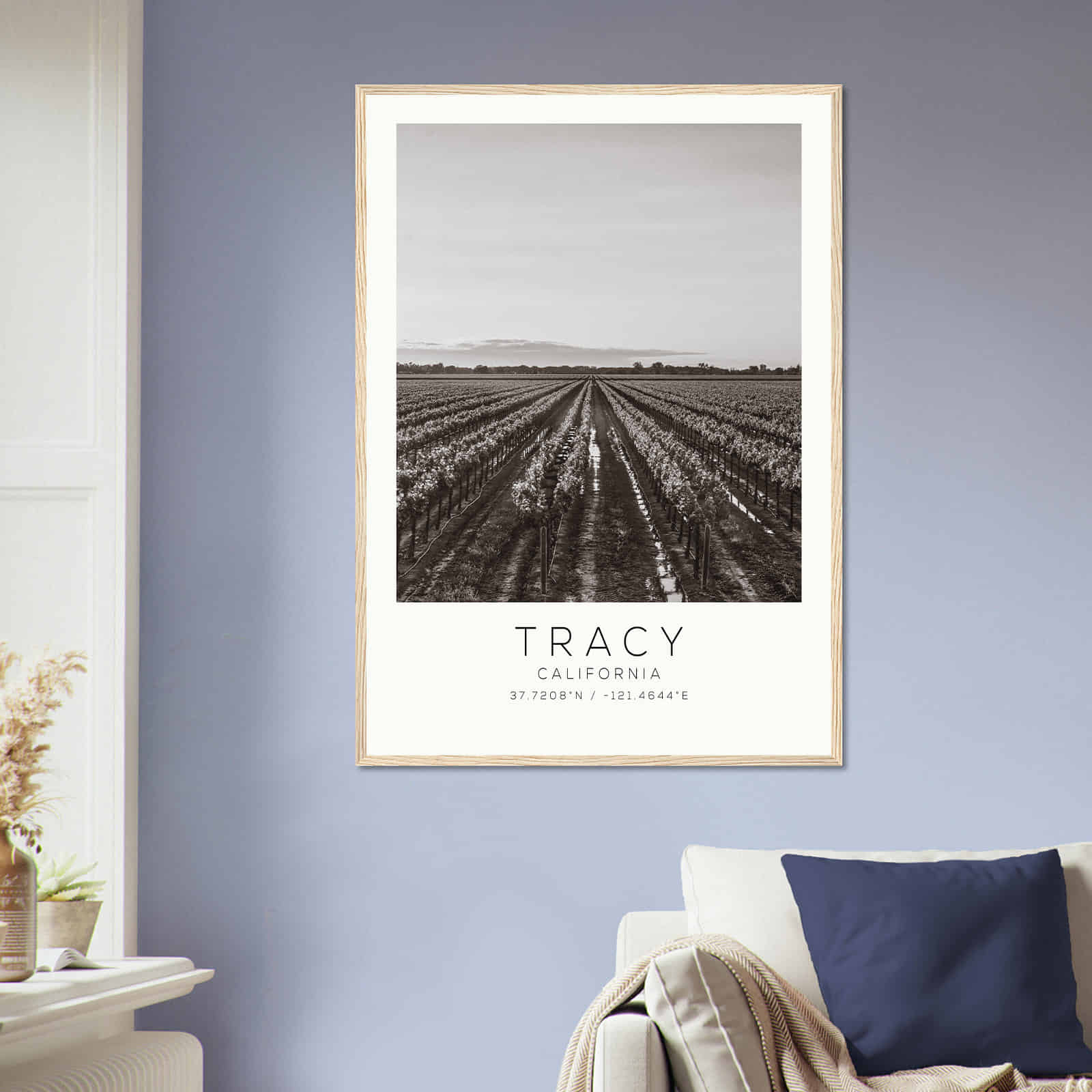 Deerfield Kansas Map Poster, Modern Home Decor Wall Art Print (Copy)