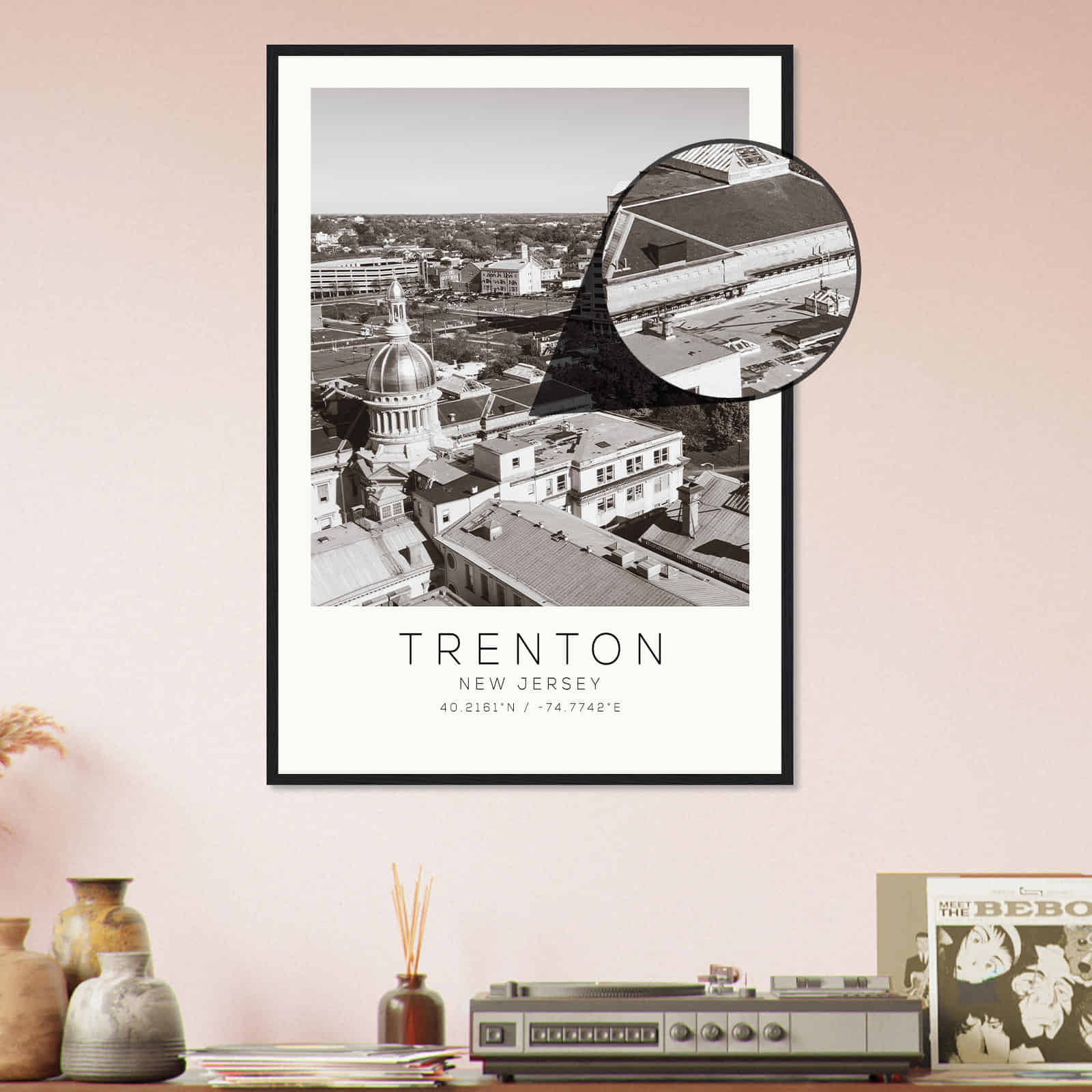 Deerfield Kansas Map Poster, Modern Home Decor Wall Art Print (Copy)