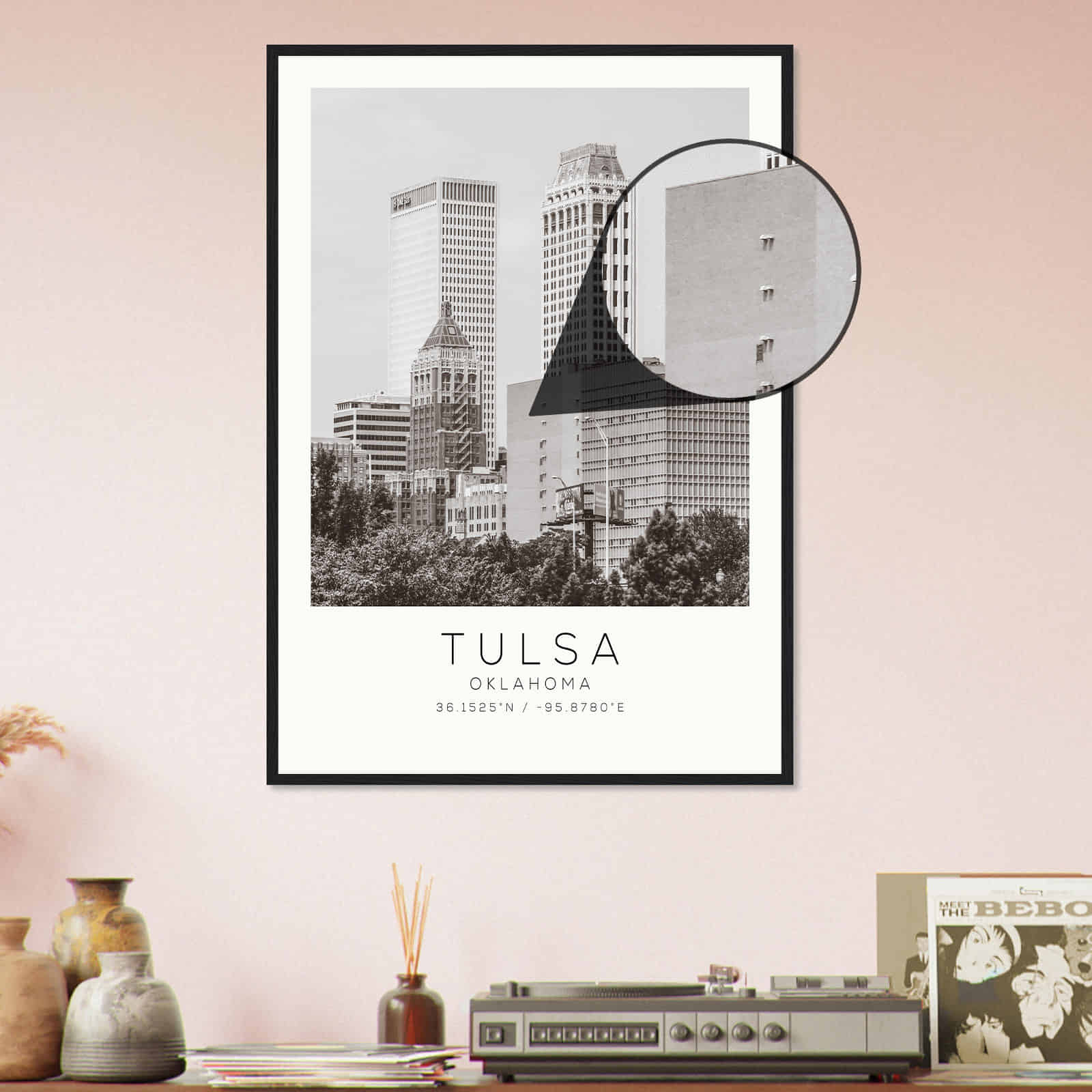 Deerfield Kansas Map Poster, Modern Home Decor Wall Art Print (Copy)