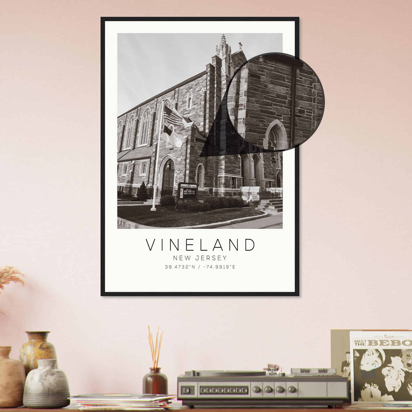 Deerfield Kansas Map Poster, Modern Home Decor Wall Art Print (Copy)