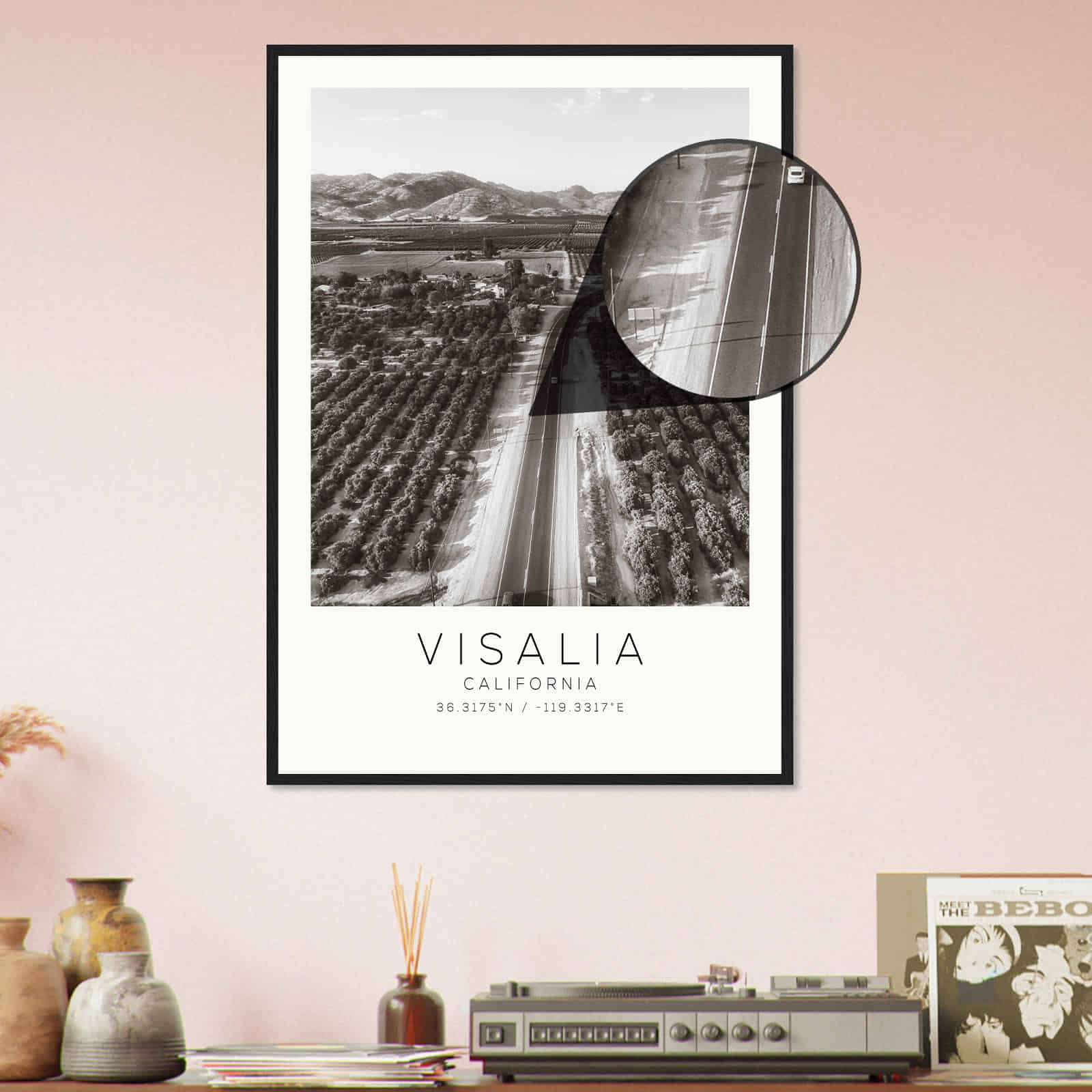 Deerfield Kansas Map Poster, Modern Home Decor Wall Art Print (Copy)