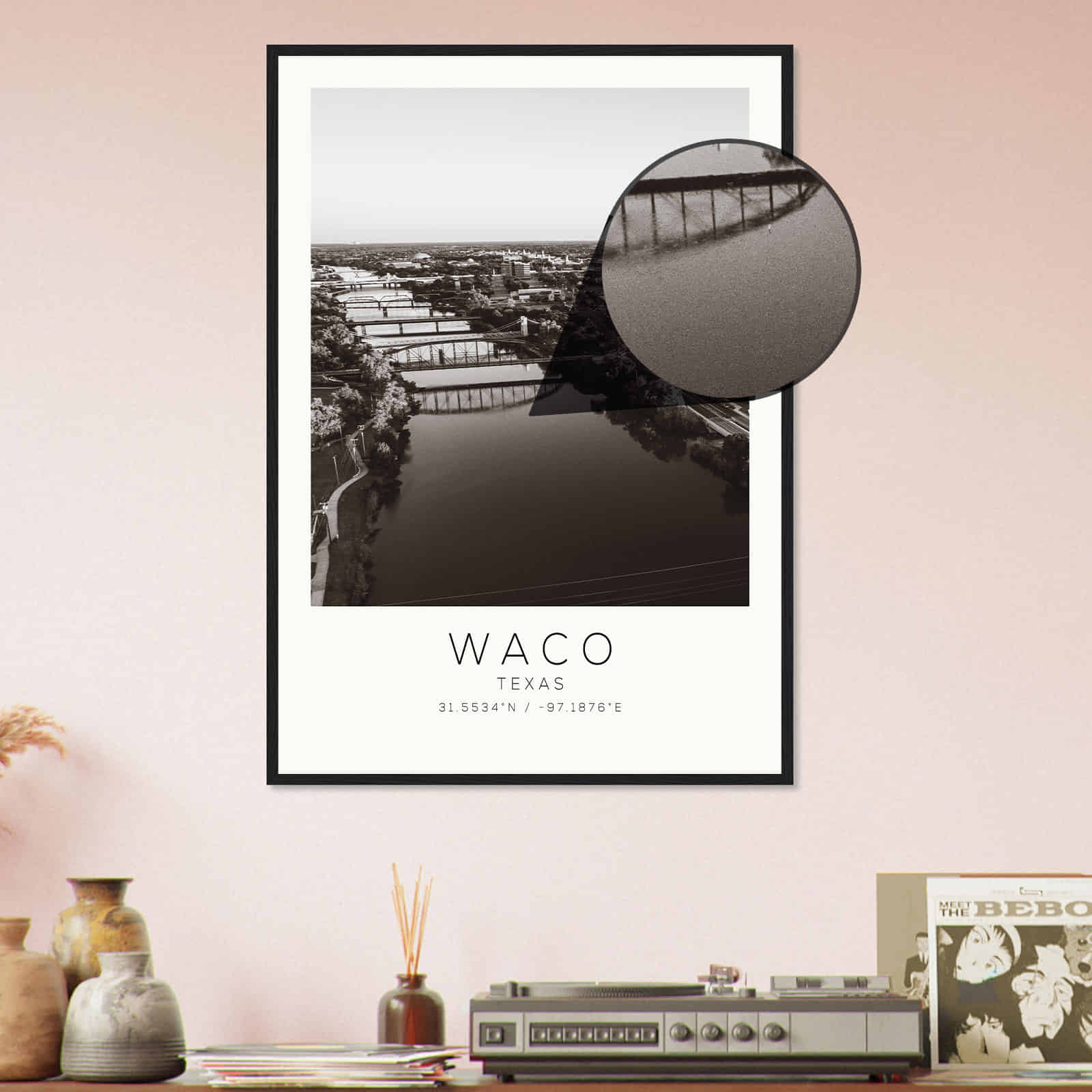 Deerfield Kansas Map Poster, Modern Home Decor Wall Art Print (Copy)